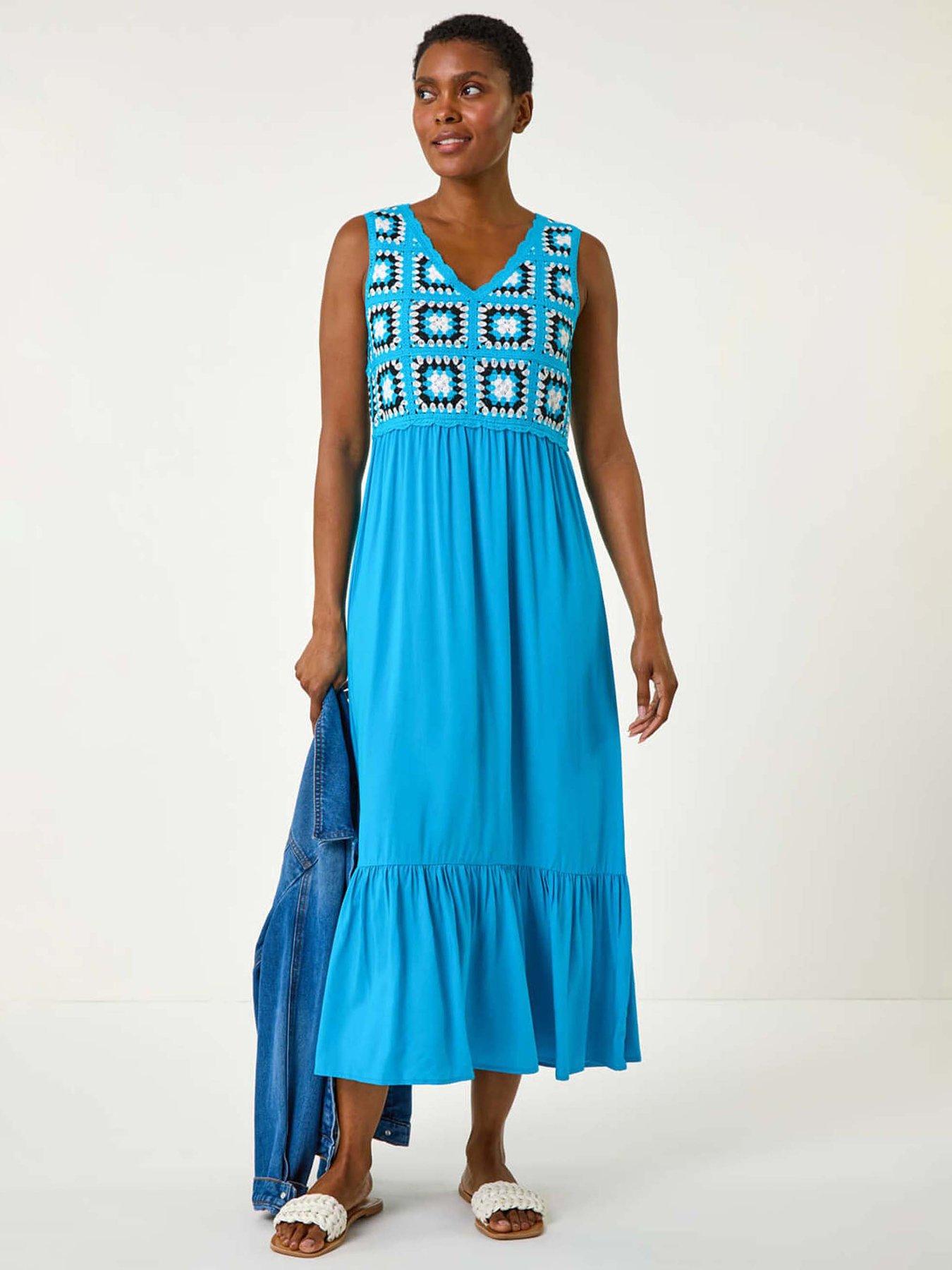 crochet fit & flare dress Crochet Fit and Flared Midi Dress  Samantha Ogilvie