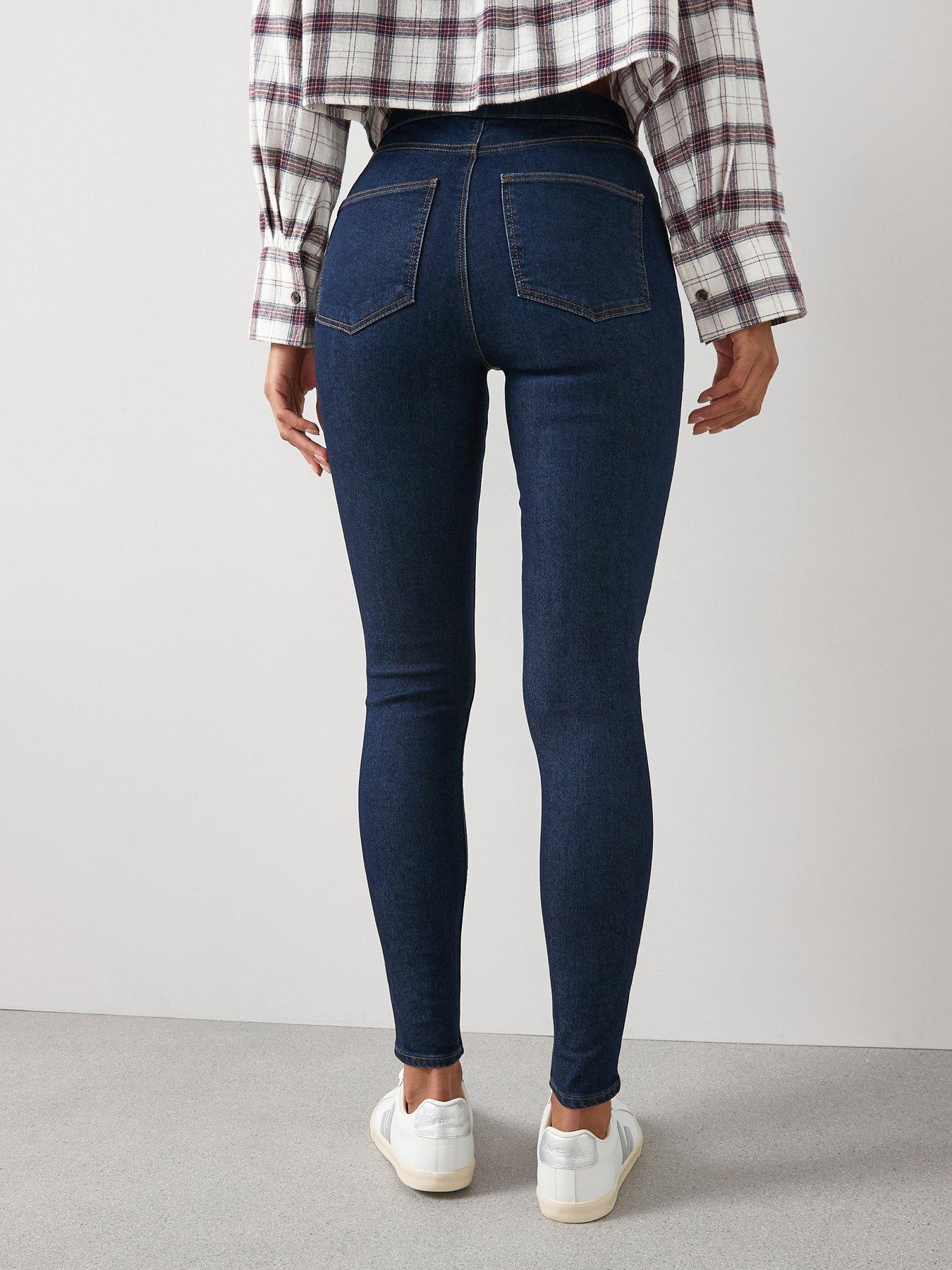 Image 2 of 5 of V by Very High Waist Denim Jeggings - Dark Wash