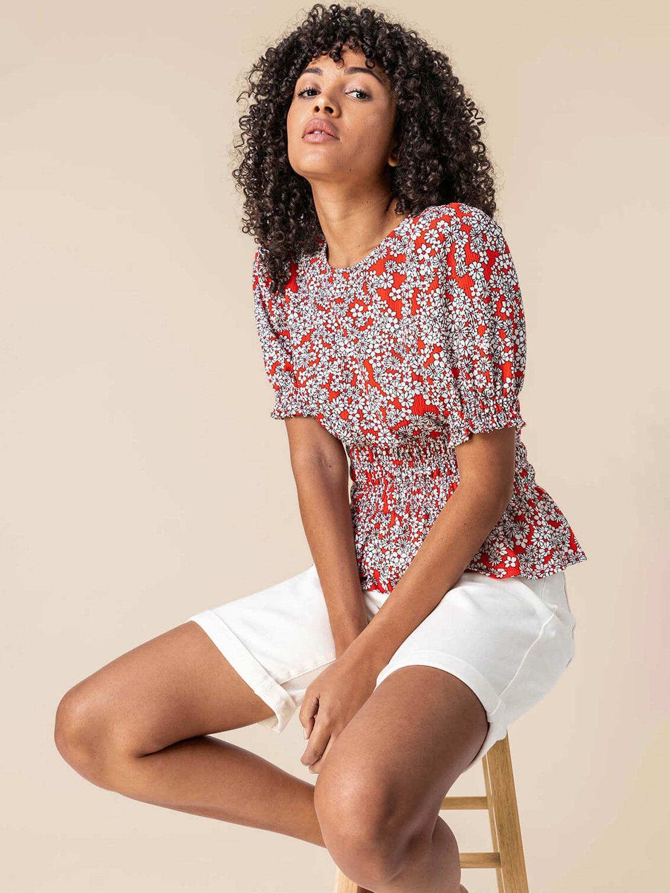 Image 4 of 4 of Roman Turned Hem Denim Stretch Shorts