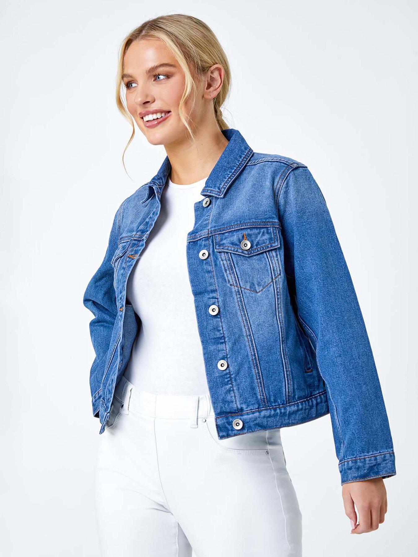 undefined Petite Bleached Denim Jacket