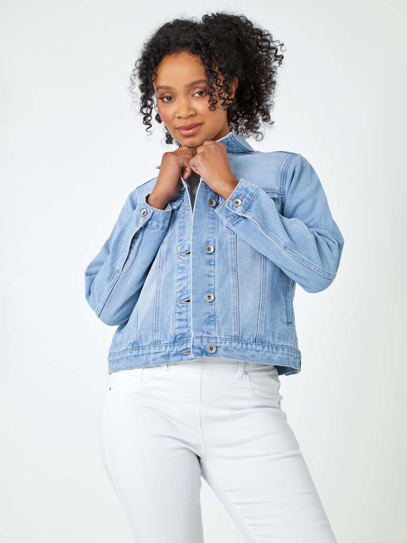 undefined Petite Bleached Denim Jacket