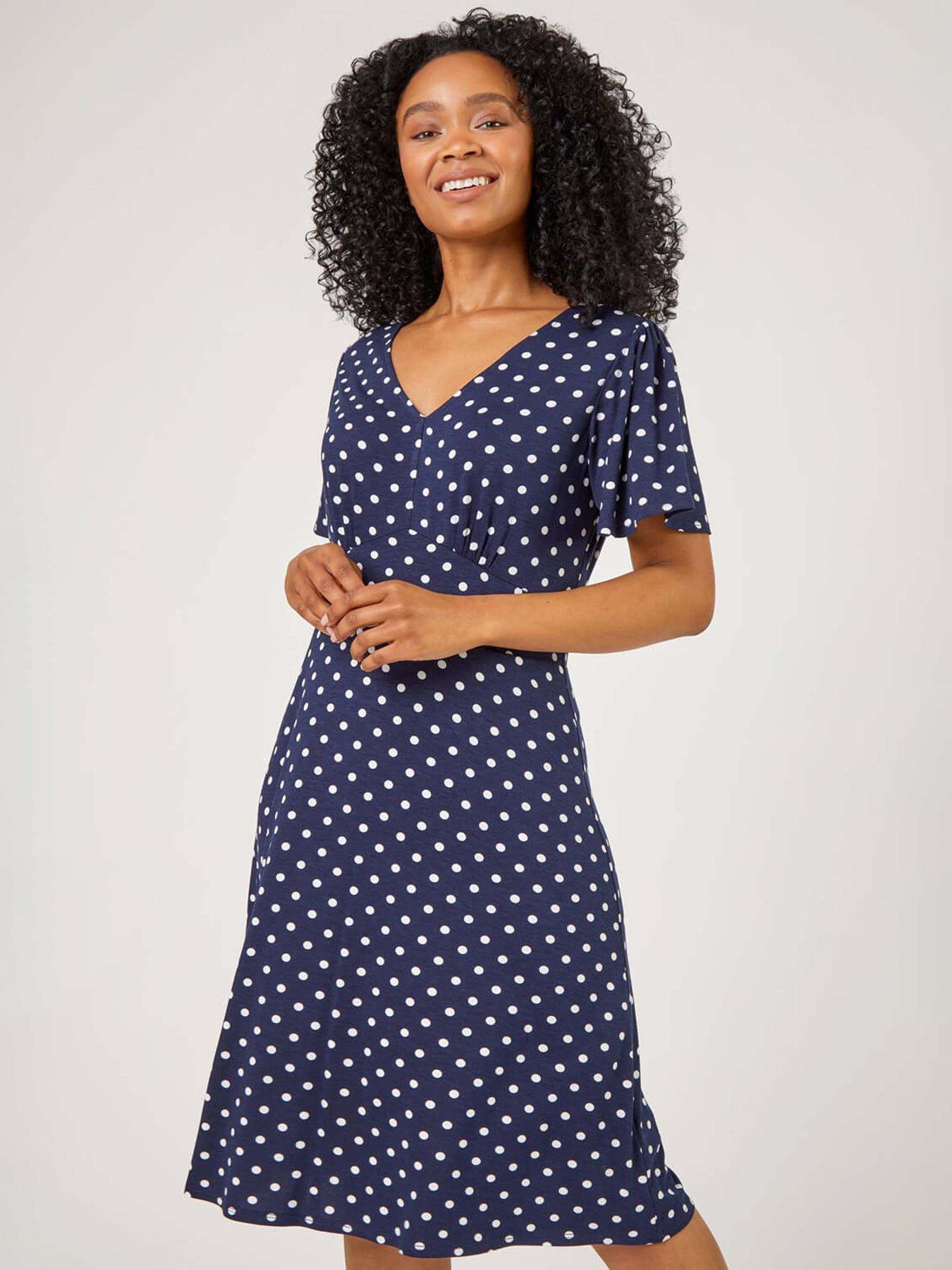 undefined Petite Spot Print Stretch Jersey Dress