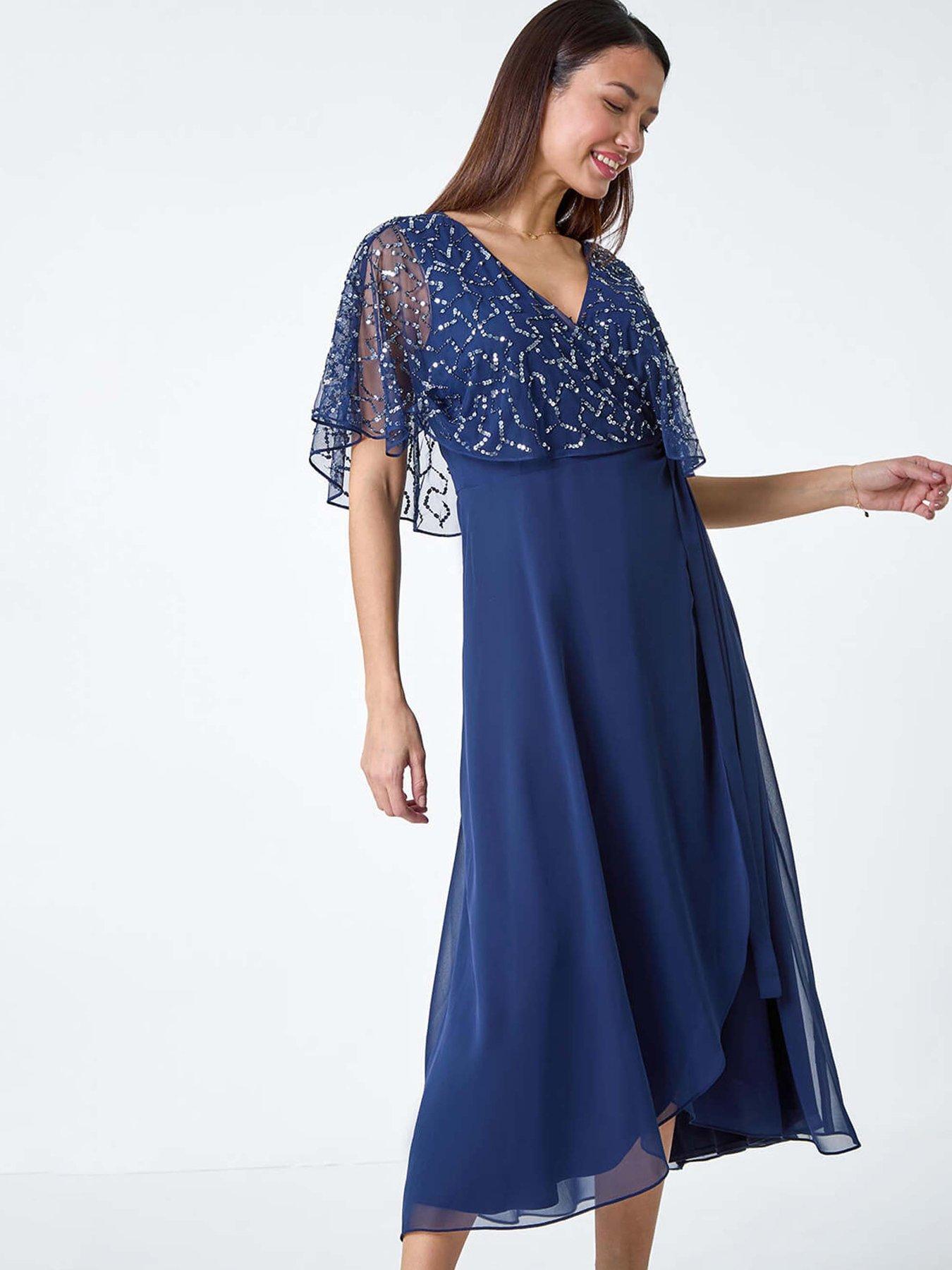 undefined Sequin Embellished Maxi Wrap Dress