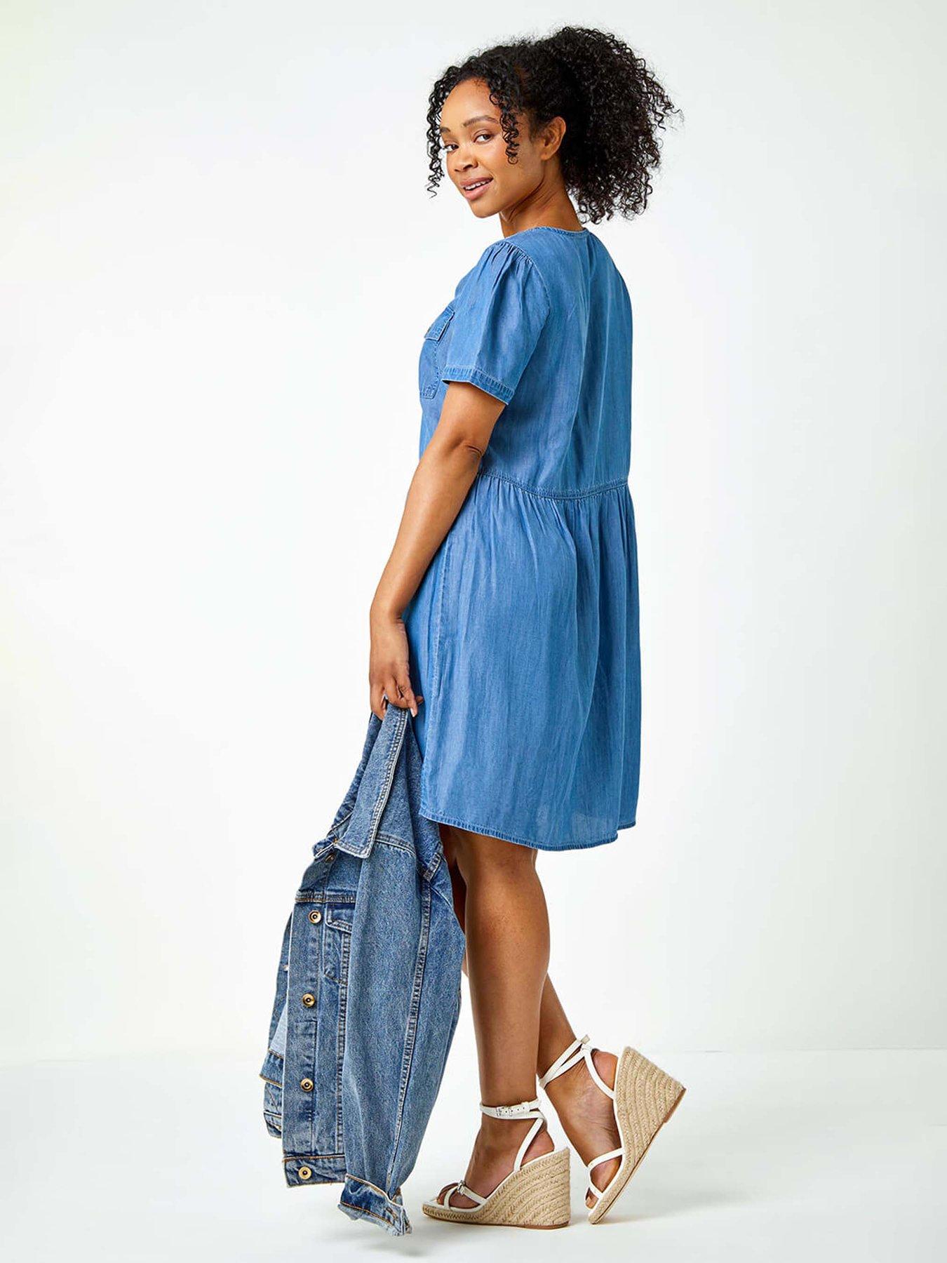 Roman Petite Pocket Detail Denim Dress | Very