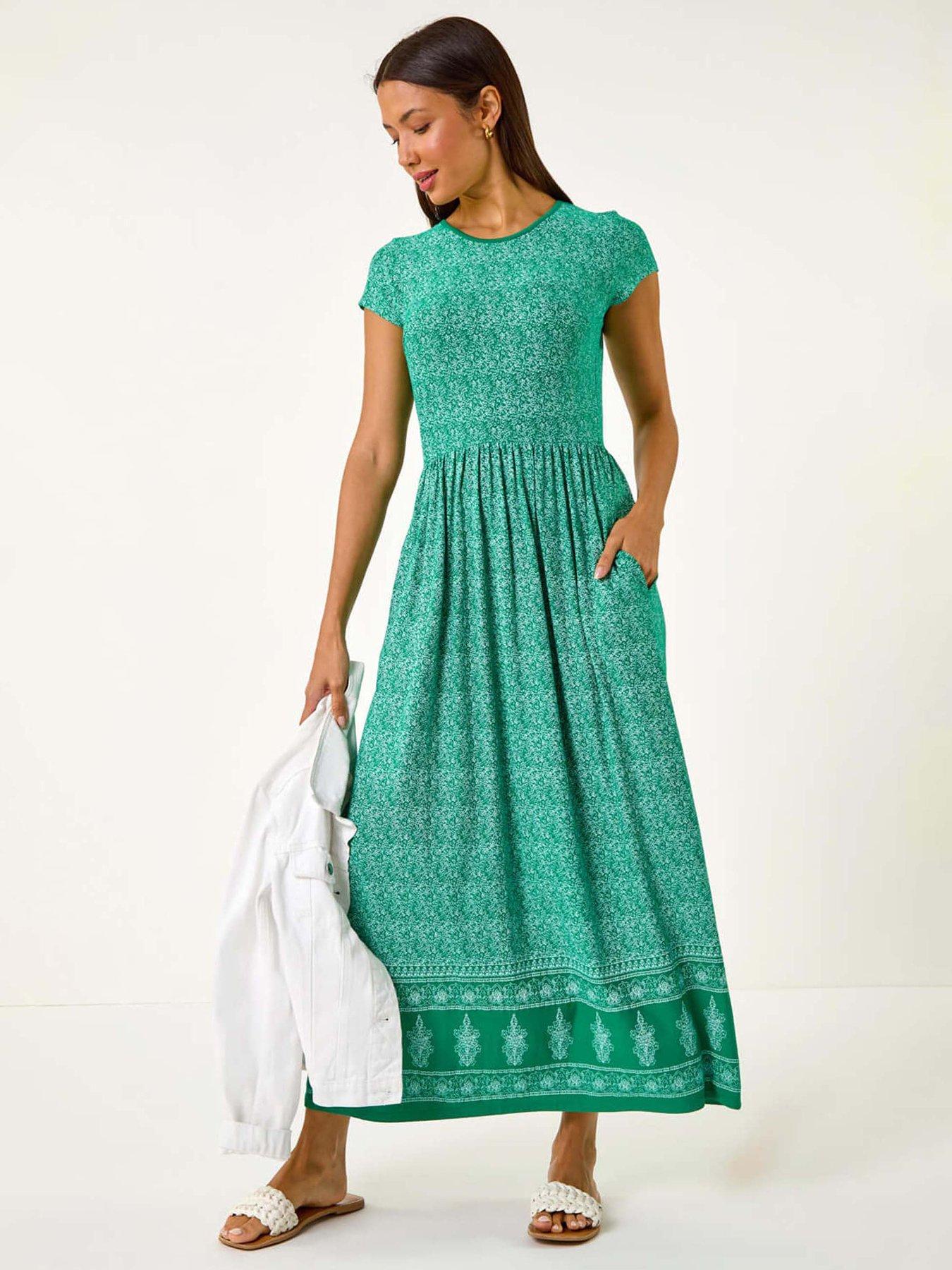undefined Paisley Relaxed Stretch Maxi Dress