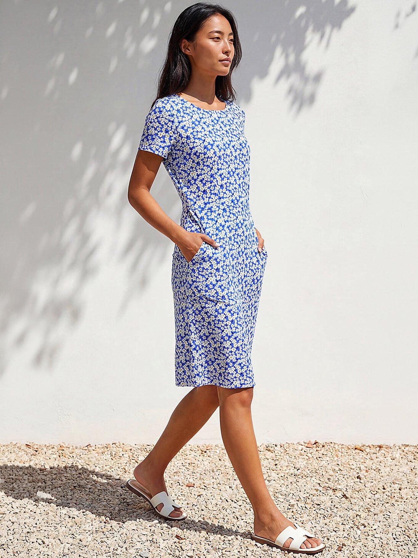 Roman Ditsy Floral Pocket Stretch Dress
