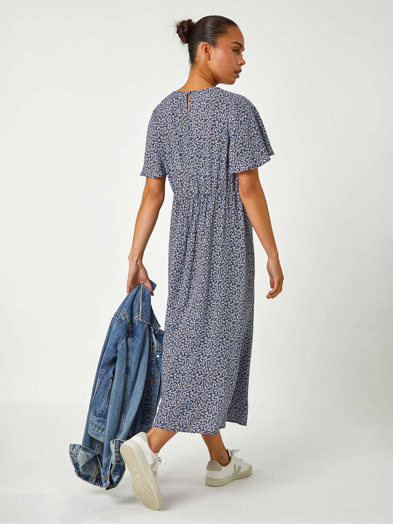 Image 2 of 5 of Roman Petite Ditsy Paisley Midi Dress