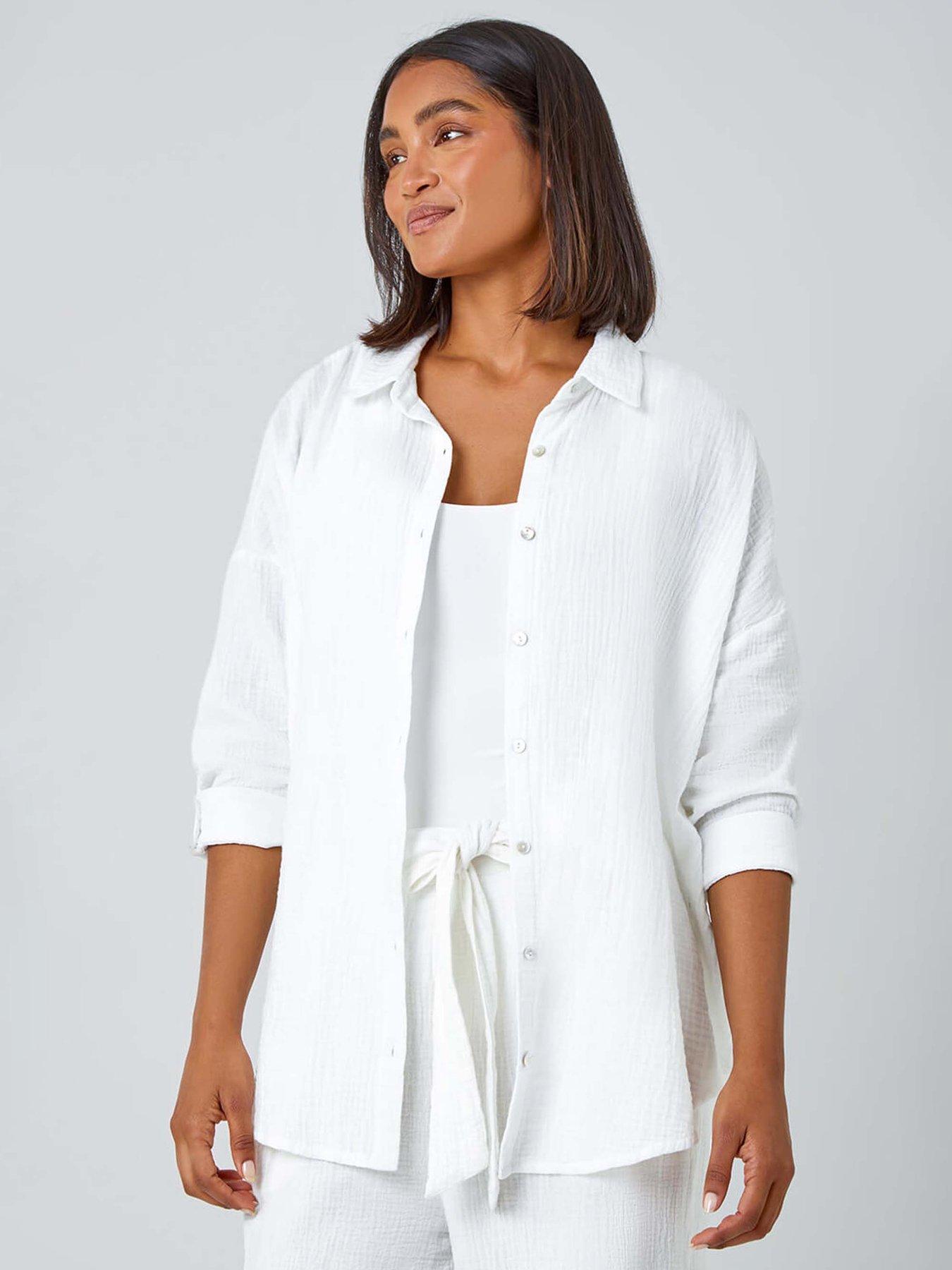 undefined Cotton Textured Button Shirt