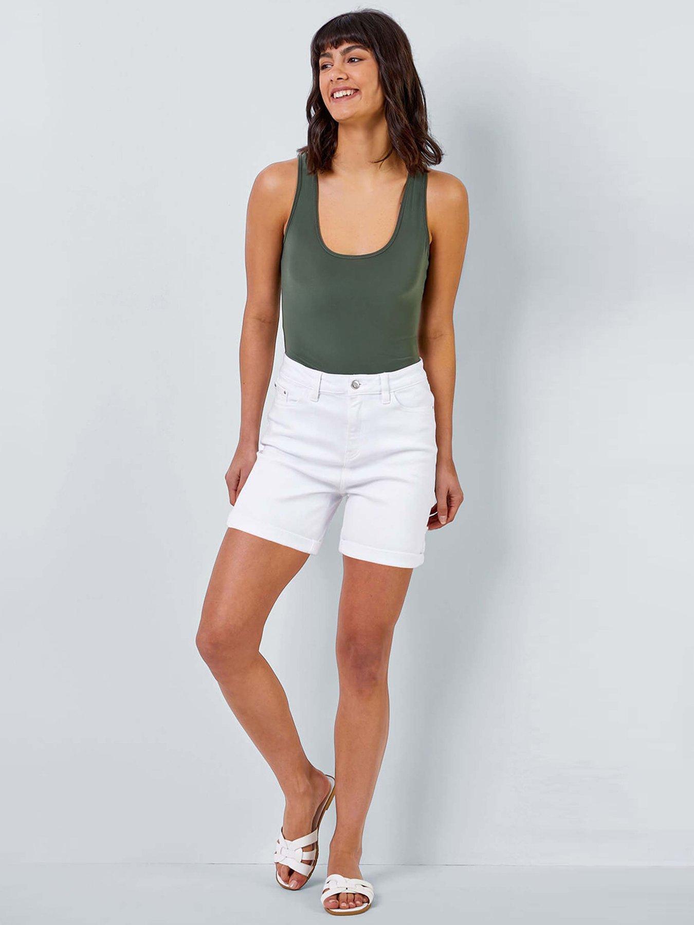 Image of Roman Stretch Denim Mom Shorts