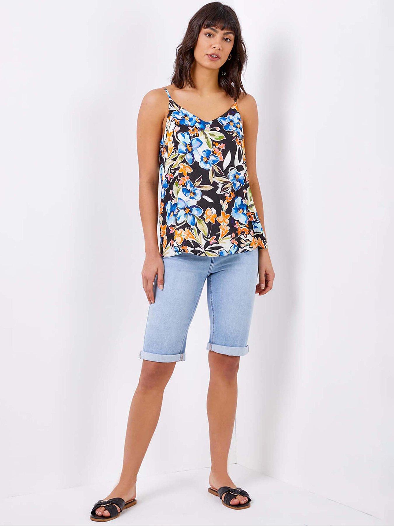 Image 3 of 4 of Roman Essential Stretch Knee Length Shorts - Blue