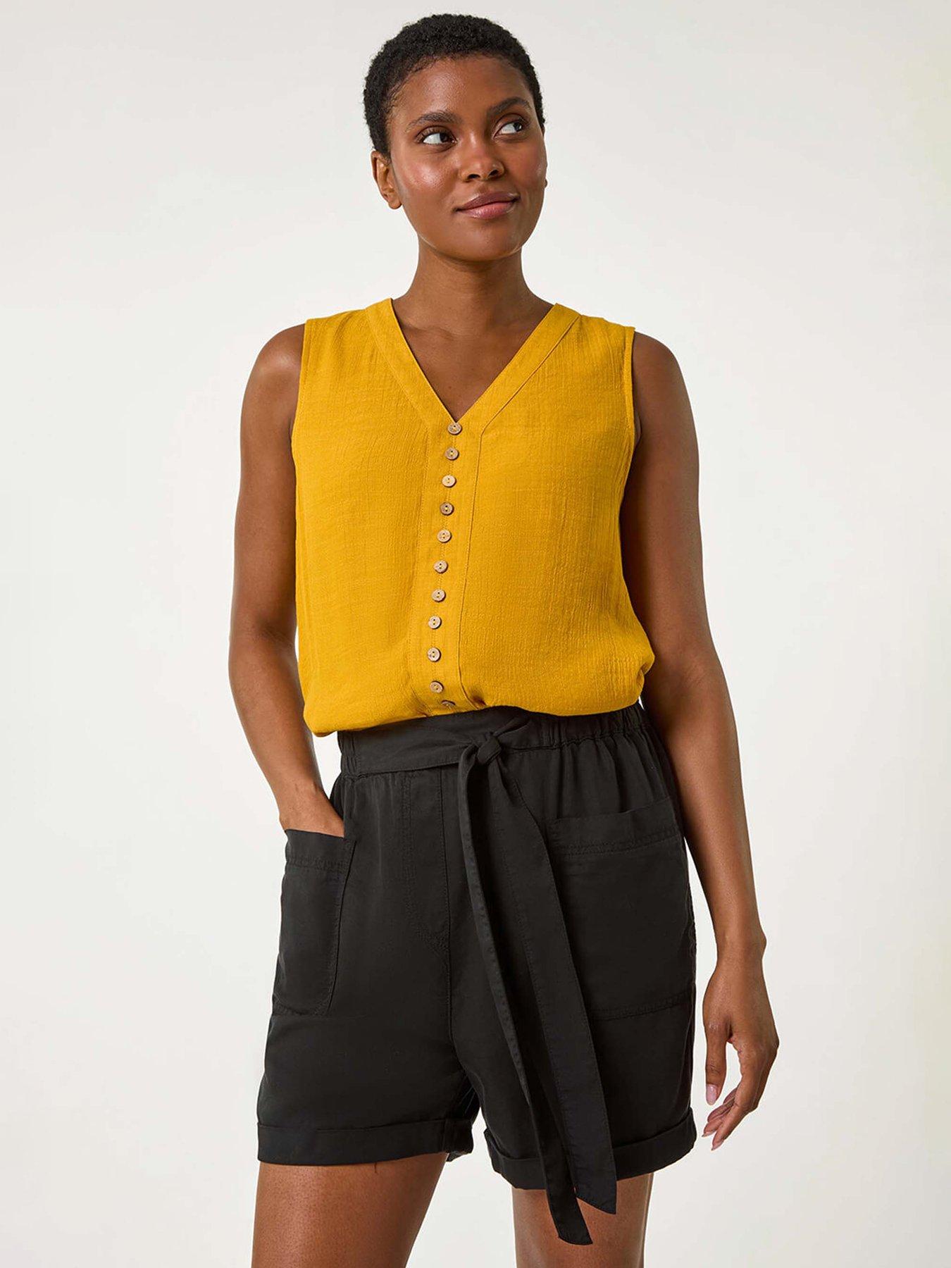 undefined Sleeveless Button Detail Vest