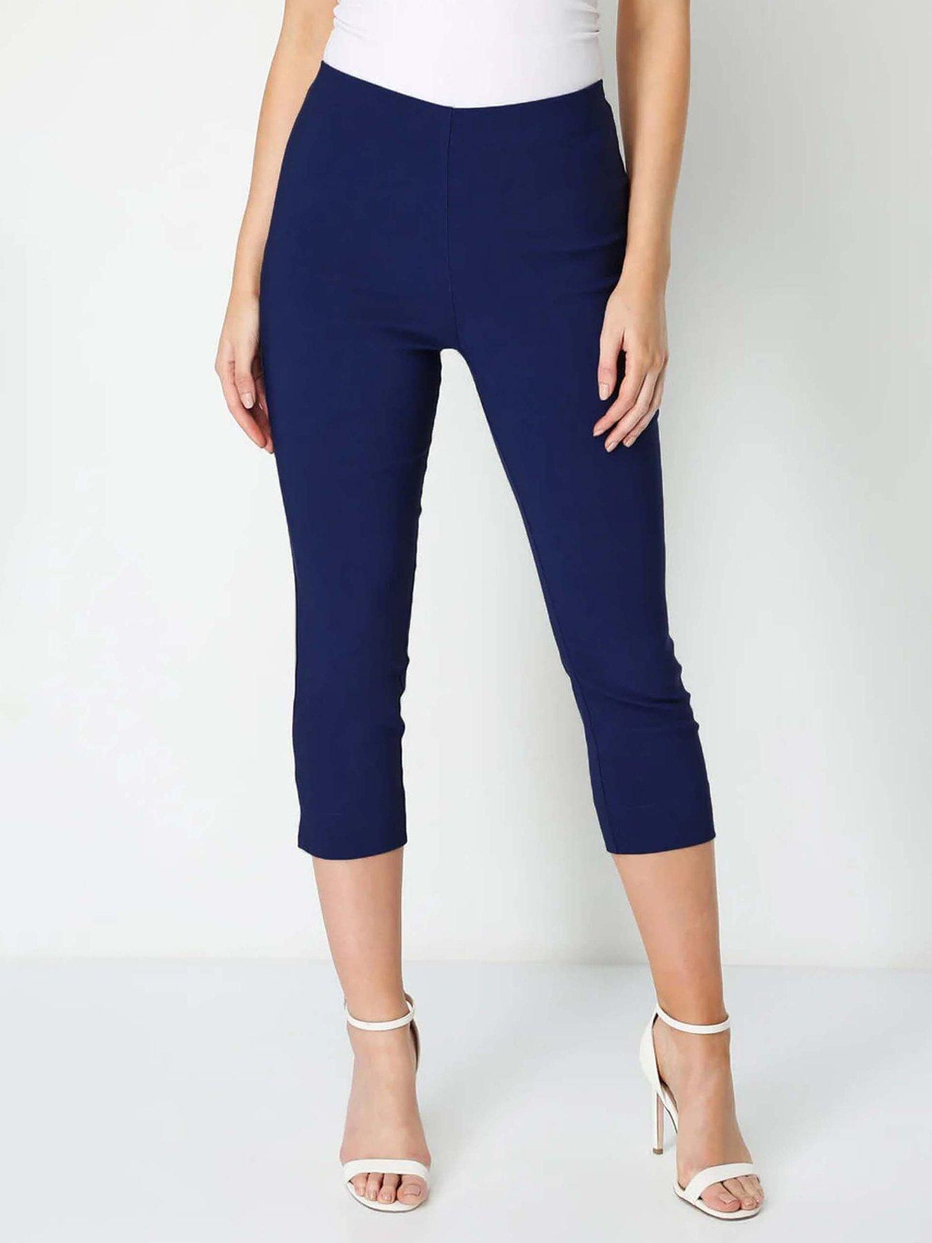 undefined Cropped Stretch Trouser - Blue