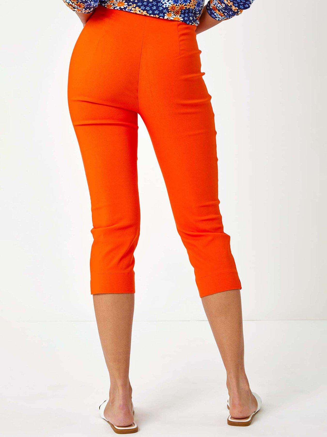 Image 2 of 5 of Roman Cropped Stretch Trouser - Orange