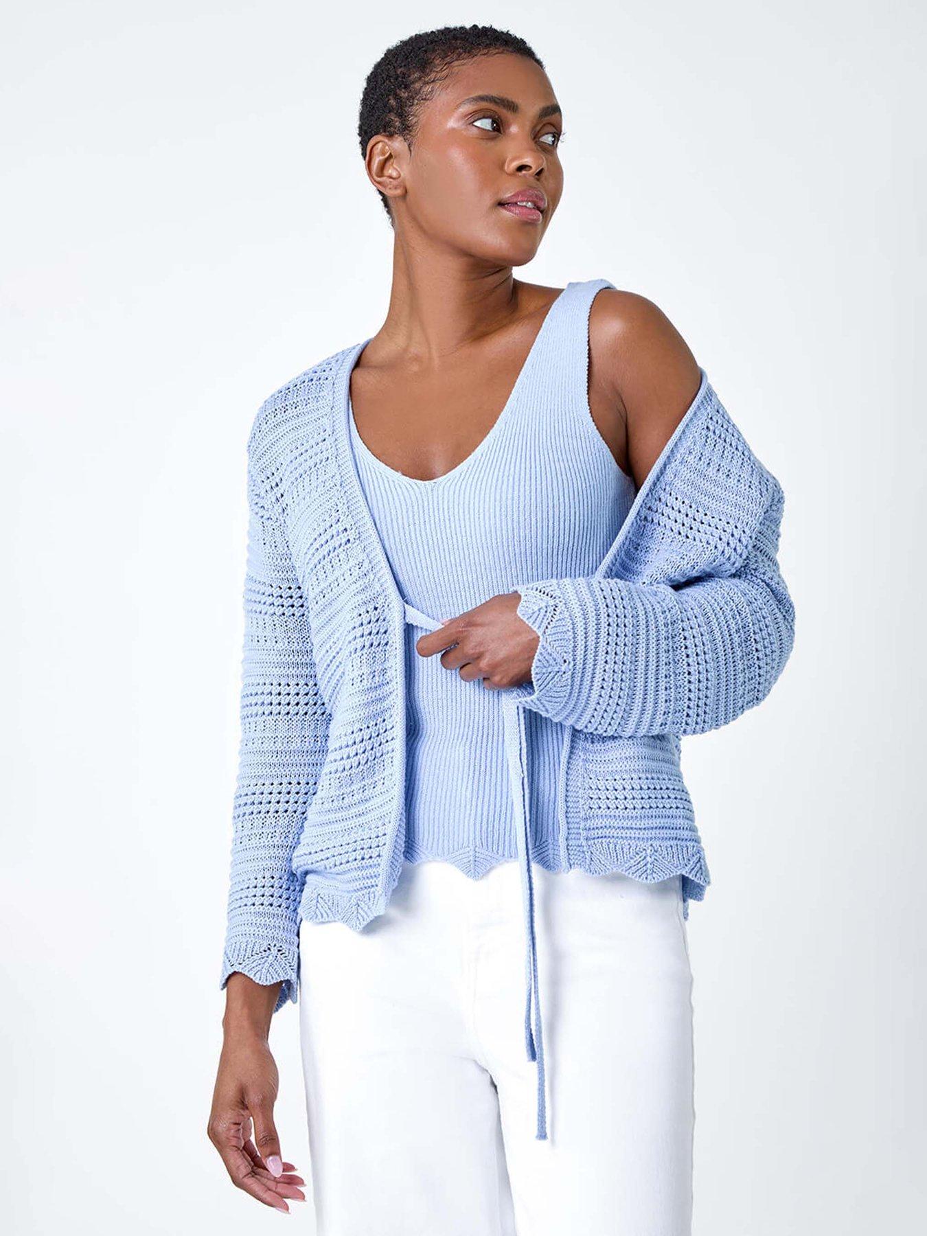 Image 4 of 5 of Roman Scalloped Edge V-neck Knit Vest