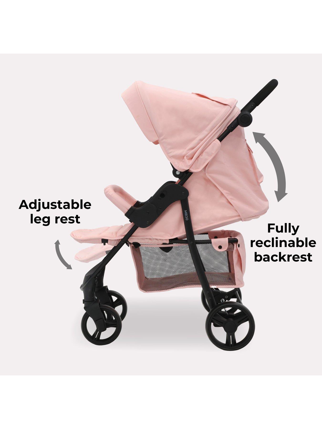 My Babiie MB30 Plus Pushchair Pink Leopard Very