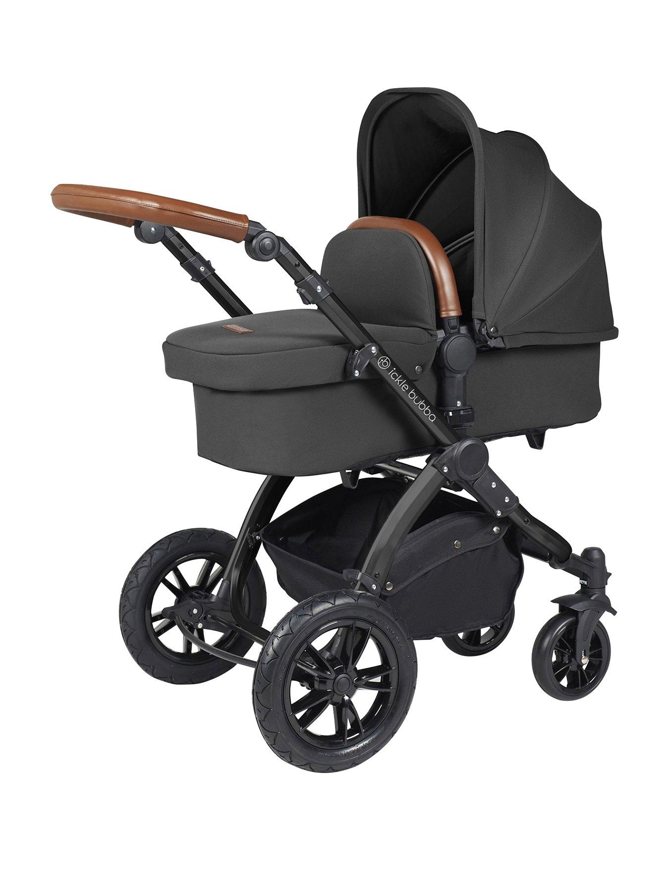 Image 2 of 7 of Ickle Bubba Stomp Luxe Aio, I-Size &amp; Isofix Base - Black / Charcoal Grey / Tan