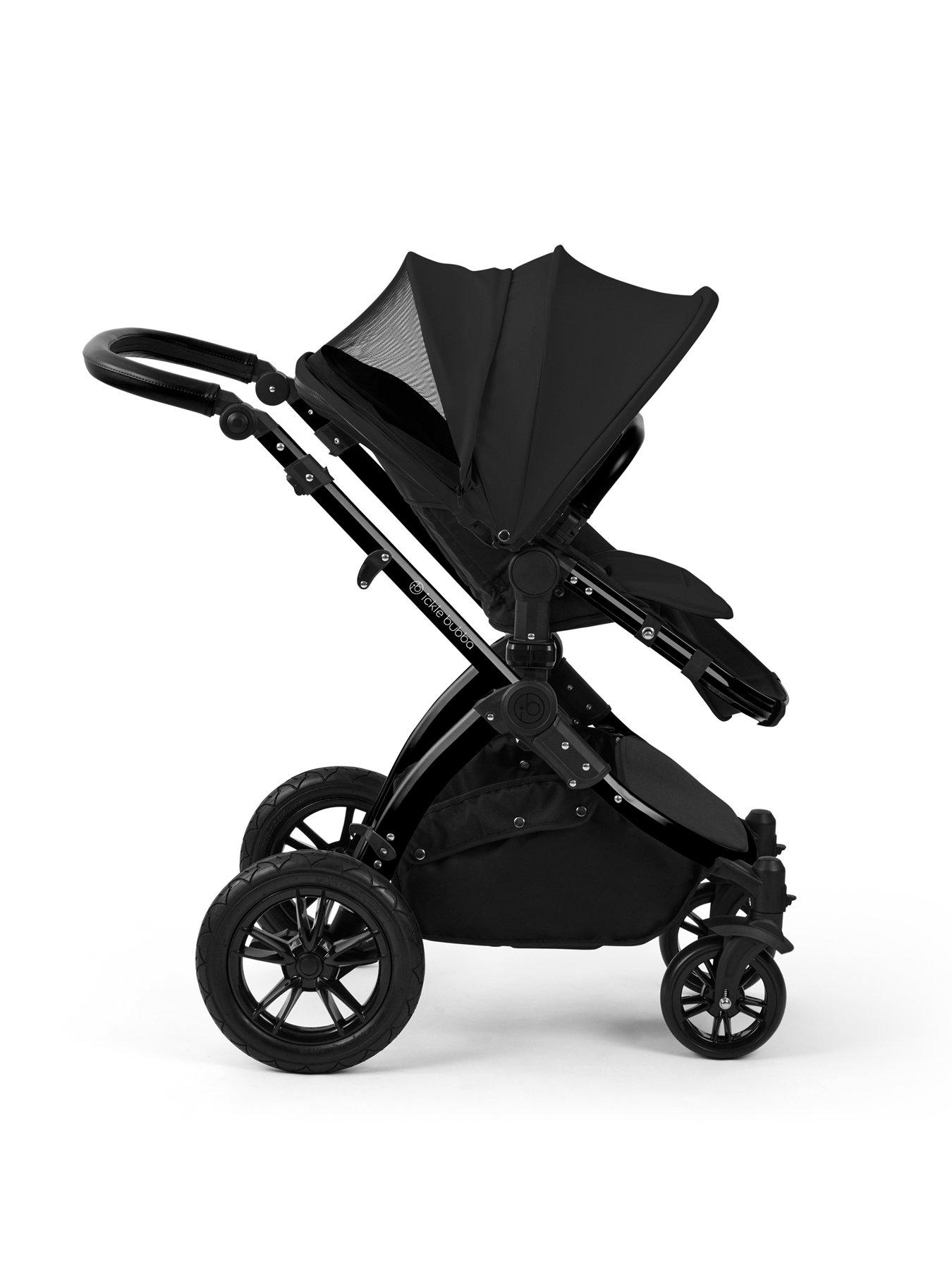 Image 4 of 7 of Ickle Bubba Stomp Luxe 12 Piece Travel System with i-Size Cirrus Car Seat &amp; ISOFIX Base - Black / Midnight / Black