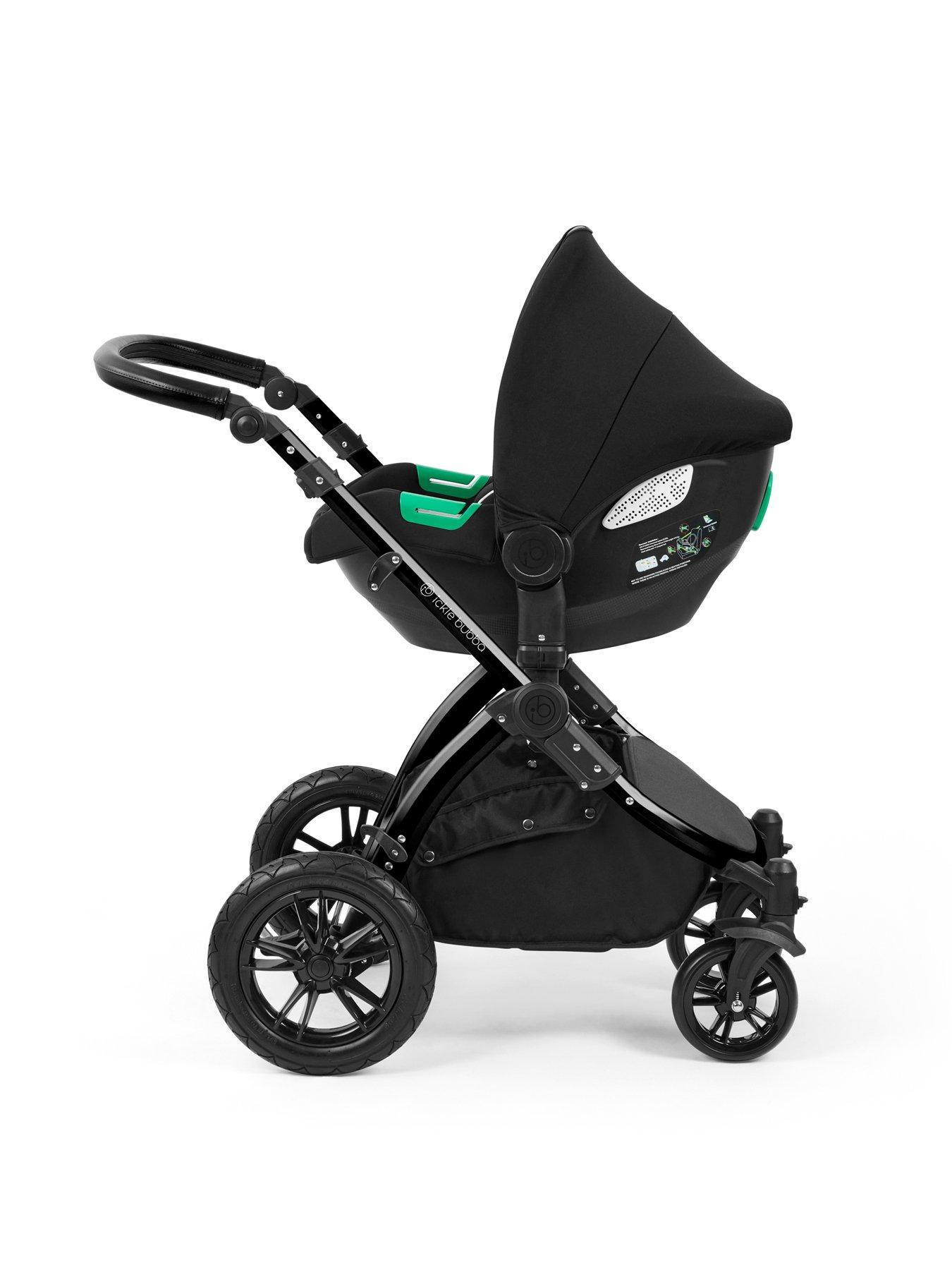 Image 6 of 7 of Ickle Bubba Stomp Luxe 12 Piece Travel System with i-Size Cirrus Car Seat &amp; ISOFIX Base - Black / Midnight / Black