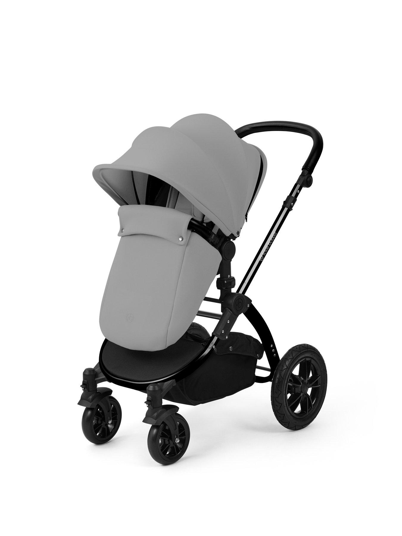 Image 3 of 7 of Ickle Bubba Stomp Luxe 12 Piece Travel System with i-Size Cirrus Car Seat &amp; ISOFIX Base - Black / Pearl Grey / Black