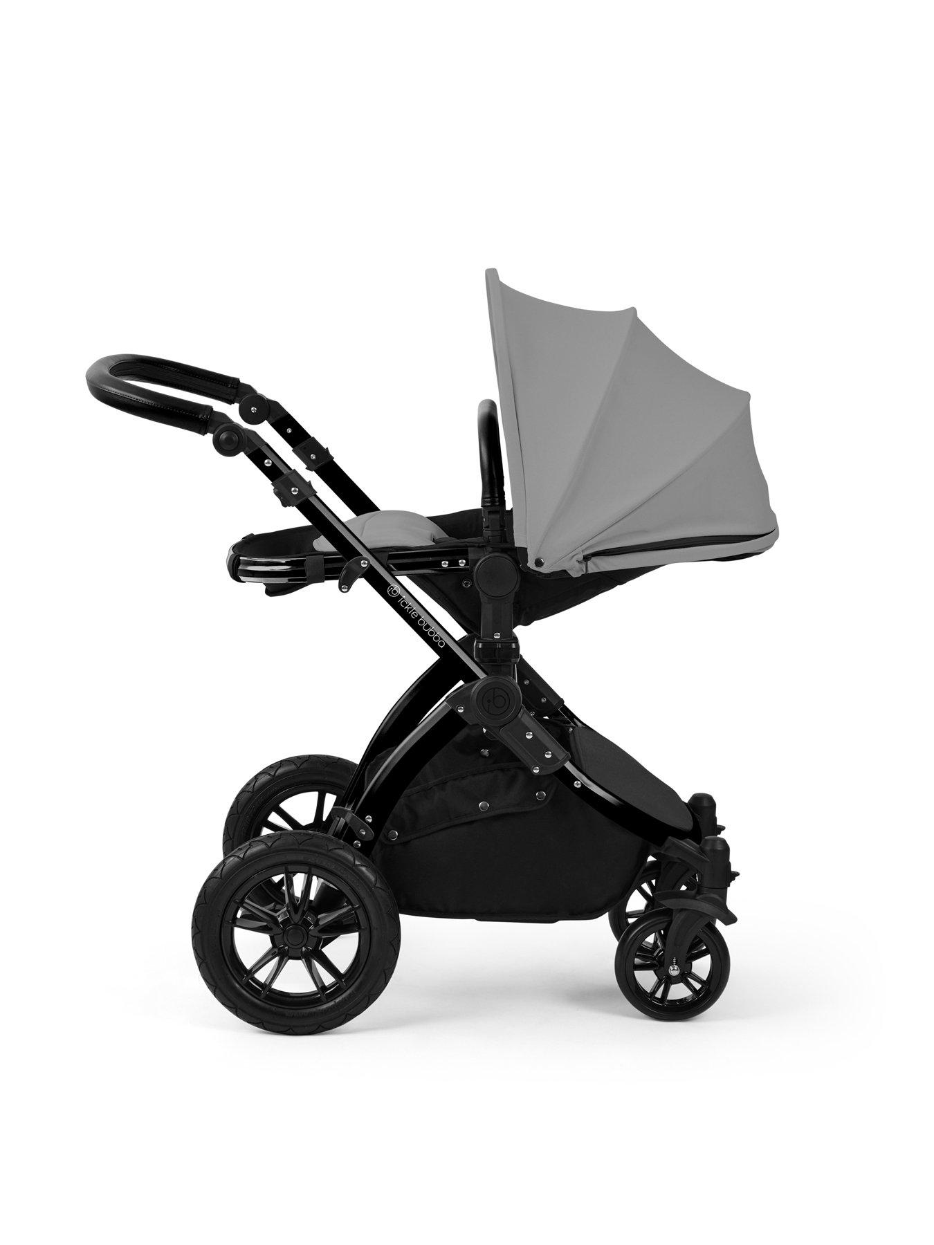 Image 5 of 7 of Ickle Bubba Stomp Luxe 12 Piece Travel System with i-Size Cirrus Car Seat &amp; ISOFIX Base - Black / Pearl Grey / Black