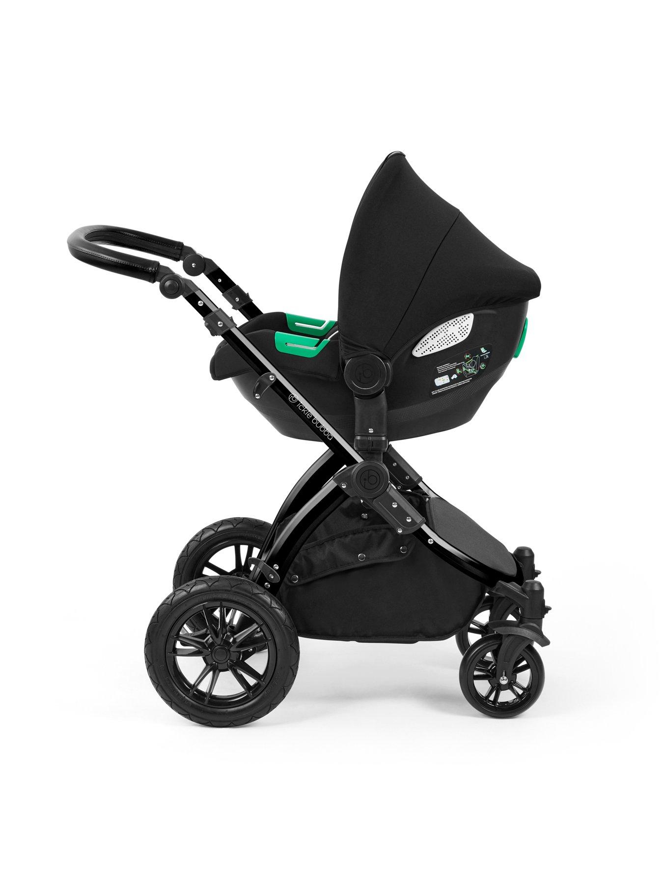 Image 6 of 7 of Ickle Bubba Stomp Luxe 12 Piece Travel System with i-Size Cirrus Car Seat &amp; ISOFIX Base - Black / Pearl Grey / Black