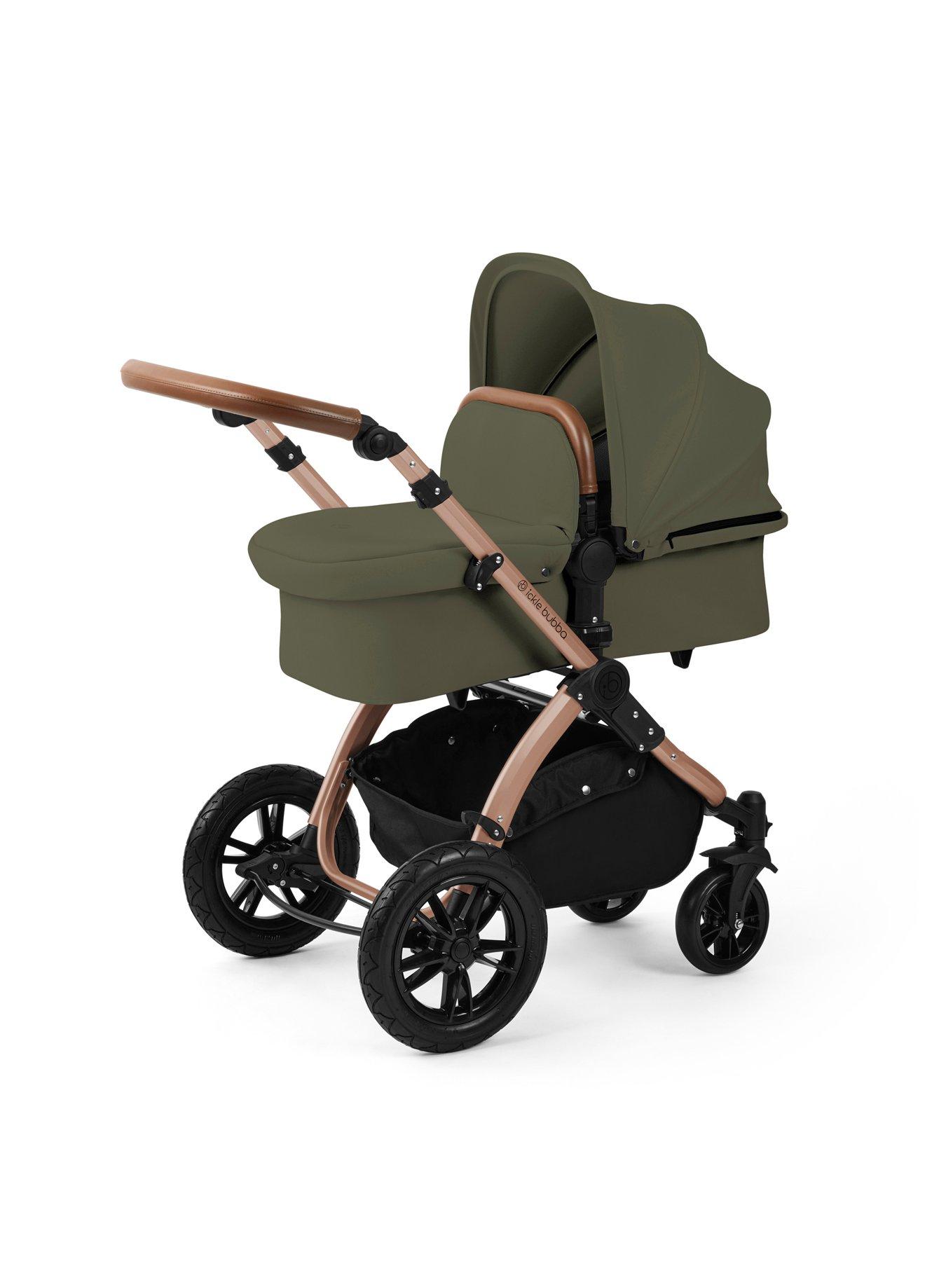 Image 2 of 7 of Ickle Bubba Stomp Luxe 12 Piece Travel System with i-Size Cirrus Car Seat &amp; ISOFIX Base - Bronze / Woodland / Tan