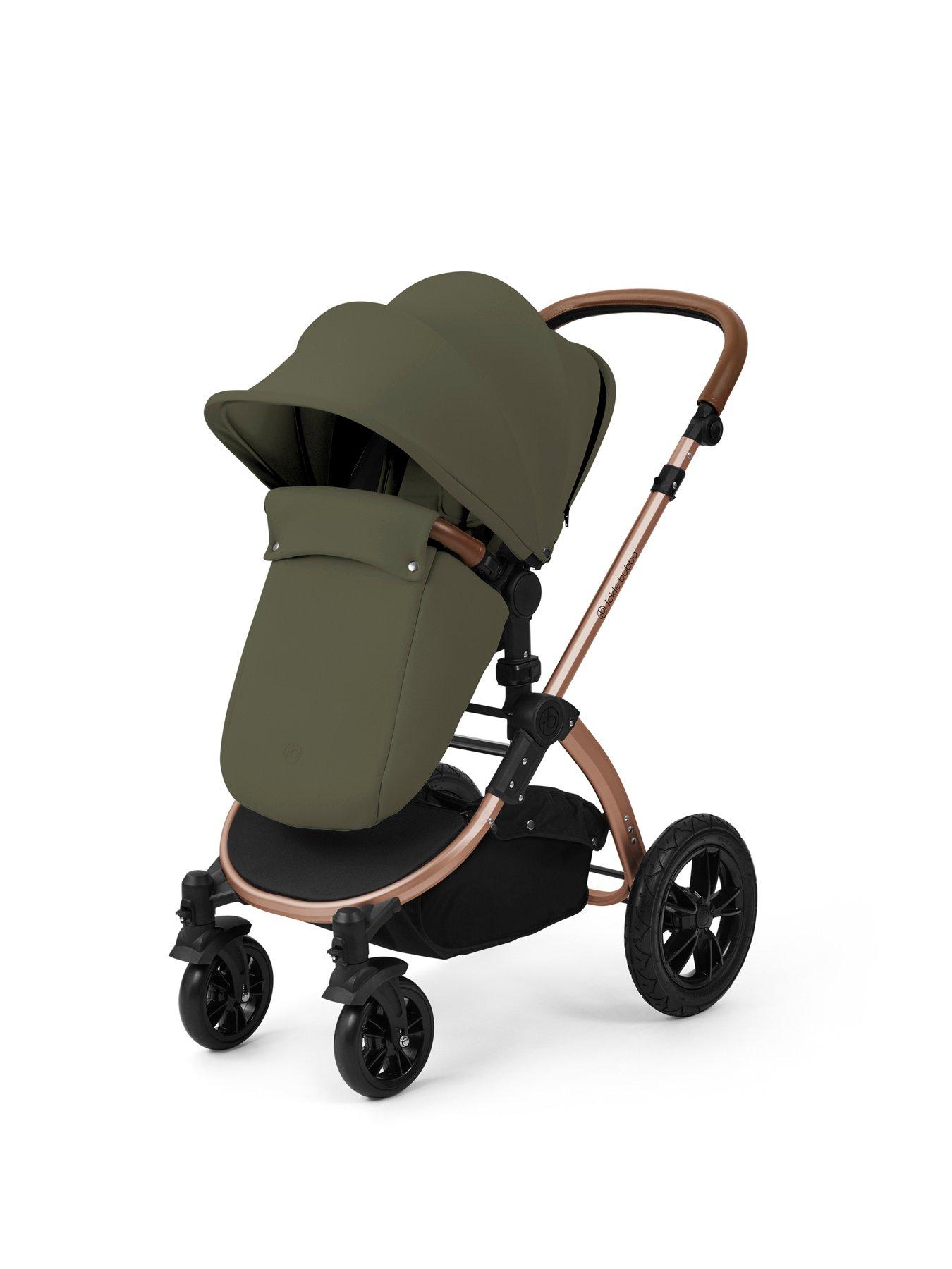 Image 3 of 7 of Ickle Bubba Stomp Luxe 12 Piece Travel System with i-Size Cirrus Car Seat &amp; ISOFIX Base - Bronze / Woodland / Tan
