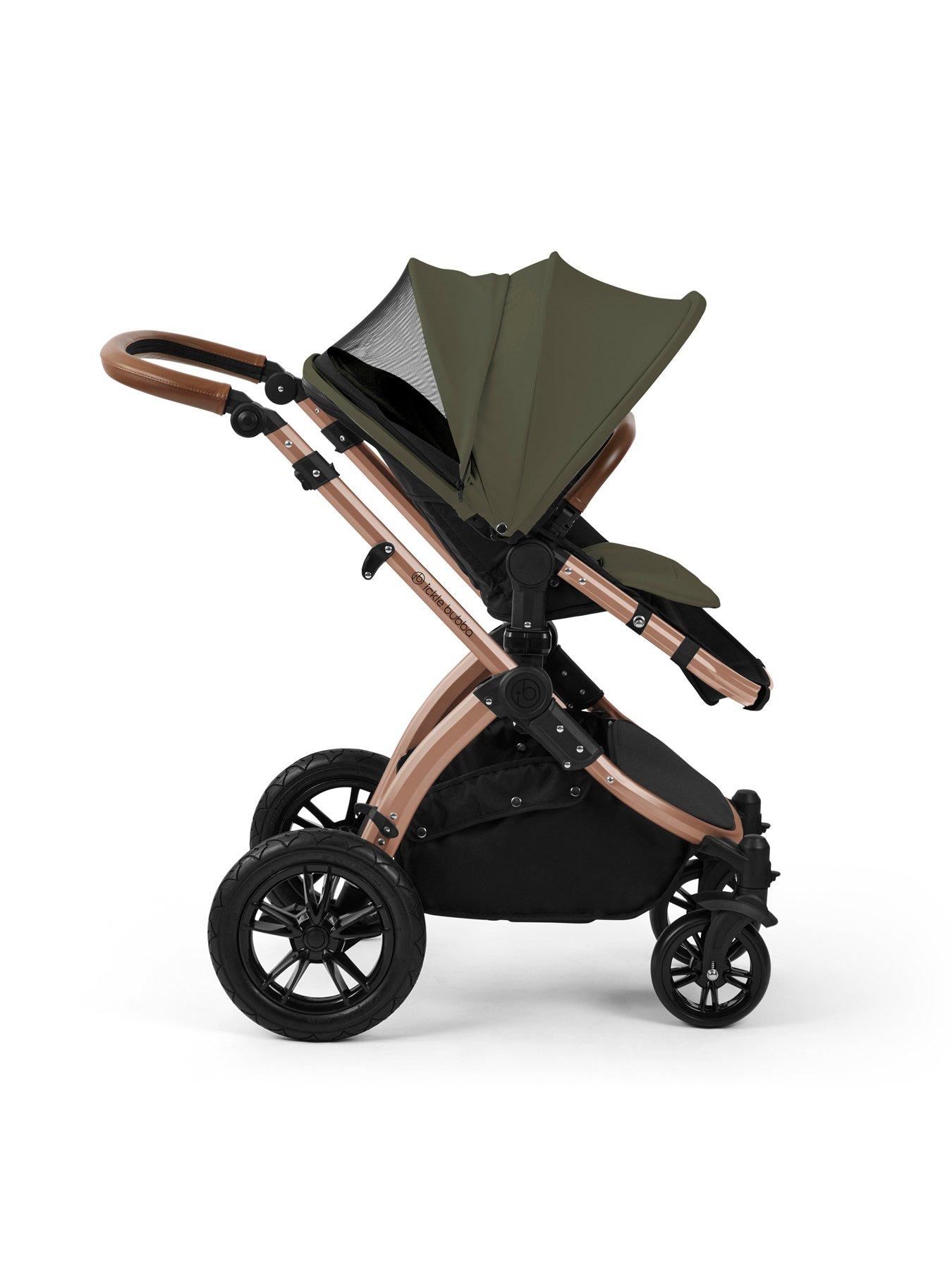 Image 4 of 7 of Ickle Bubba Stomp Luxe 12 Piece Travel System with i-Size Cirrus Car Seat &amp; ISOFIX Base - Bronze / Woodland / Tan