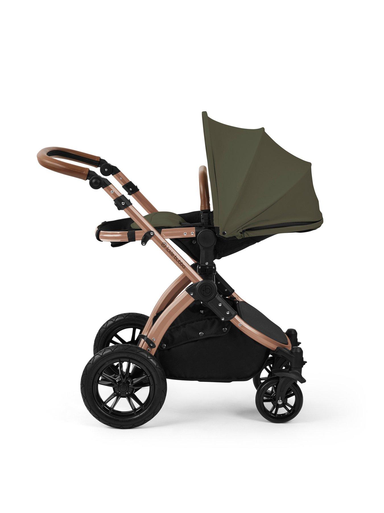 Image 5 of 7 of Ickle Bubba Stomp Luxe 12 Piece Travel System with i-Size Cirrus Car Seat &amp; ISOFIX Base - Bronze / Woodland / Tan