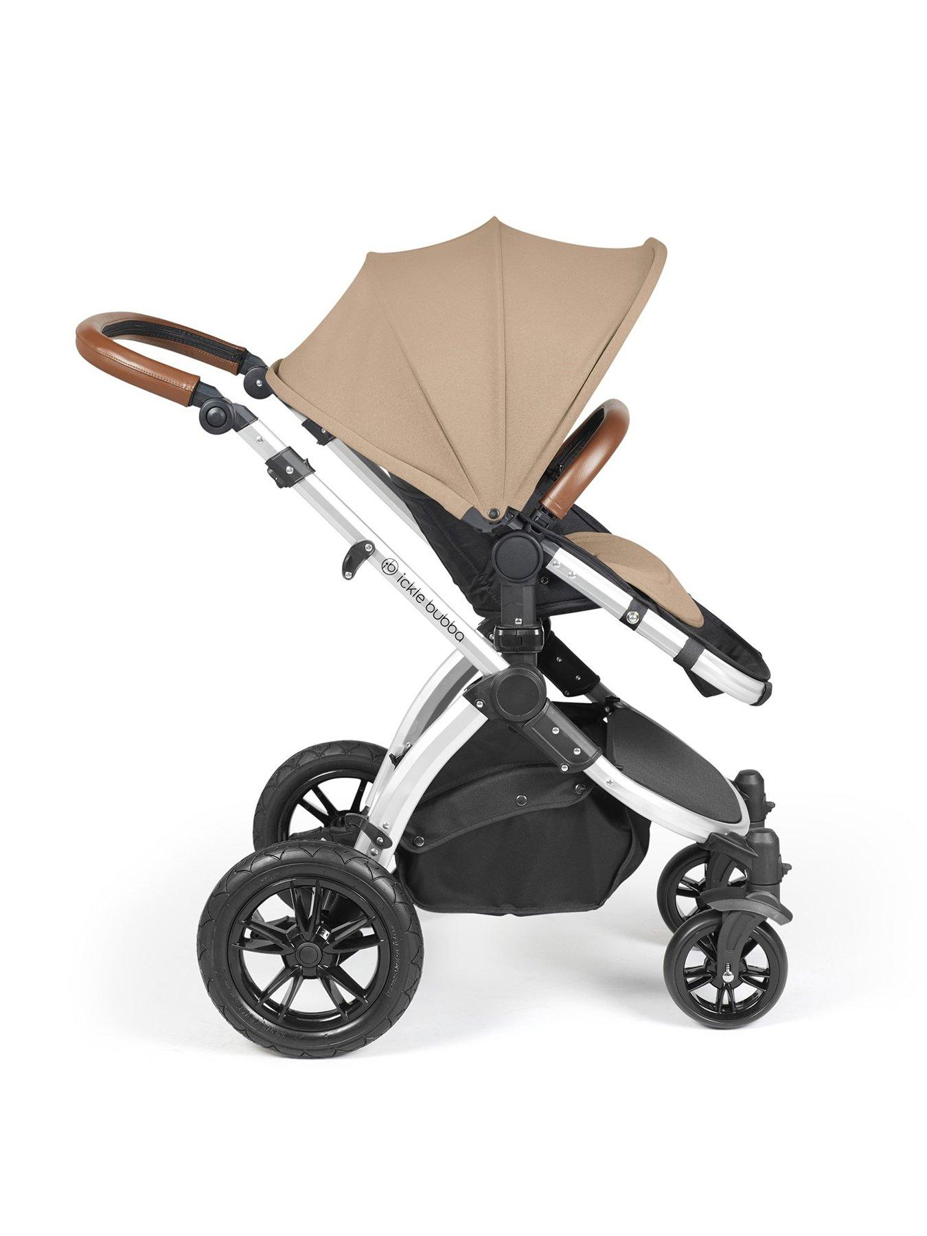 Image 5 of 7 of Ickle Bubba Stomp Luxe 12 Piece Travel System with i-Size Cirrus Car Seat &amp; ISOFIX Base - Silver / Desert / Tan