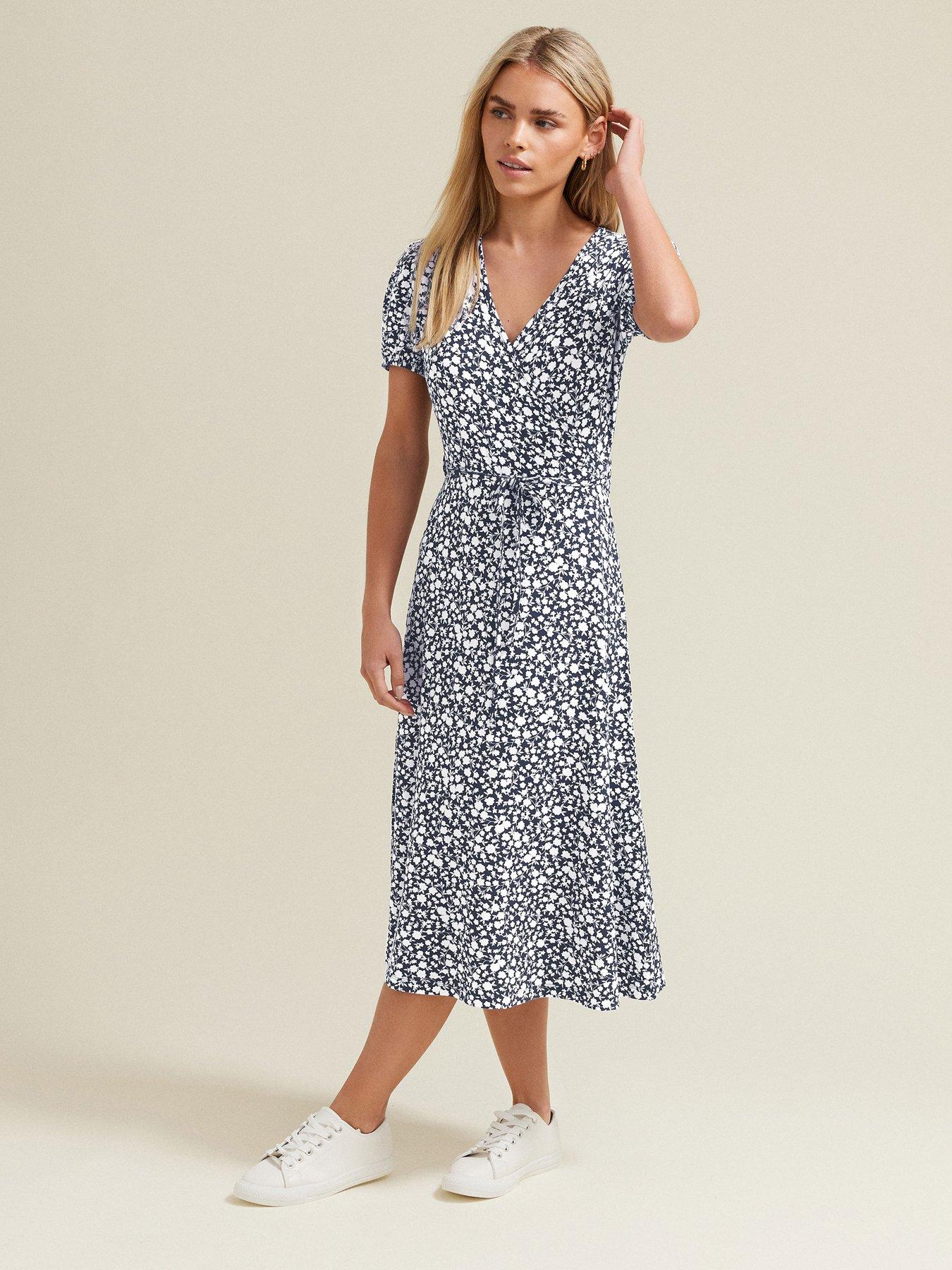 undefined Petite Jersey Wrap Dress