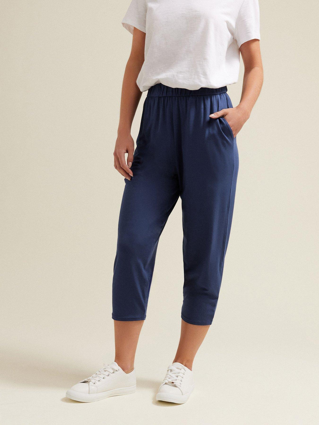 Image 1 of 4 of M&Co Petite Cropped Harem Trouser