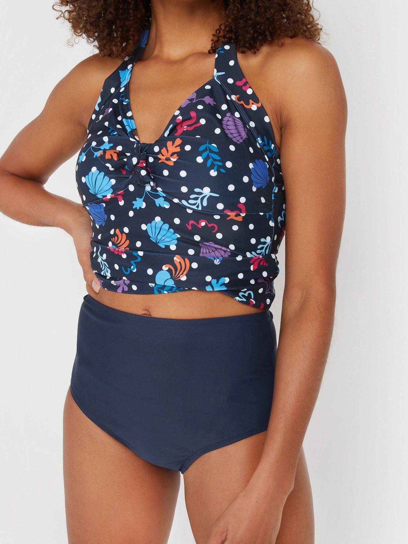 Image 4 of 4 of M&Co High Waist Bikini Brief - Blue
