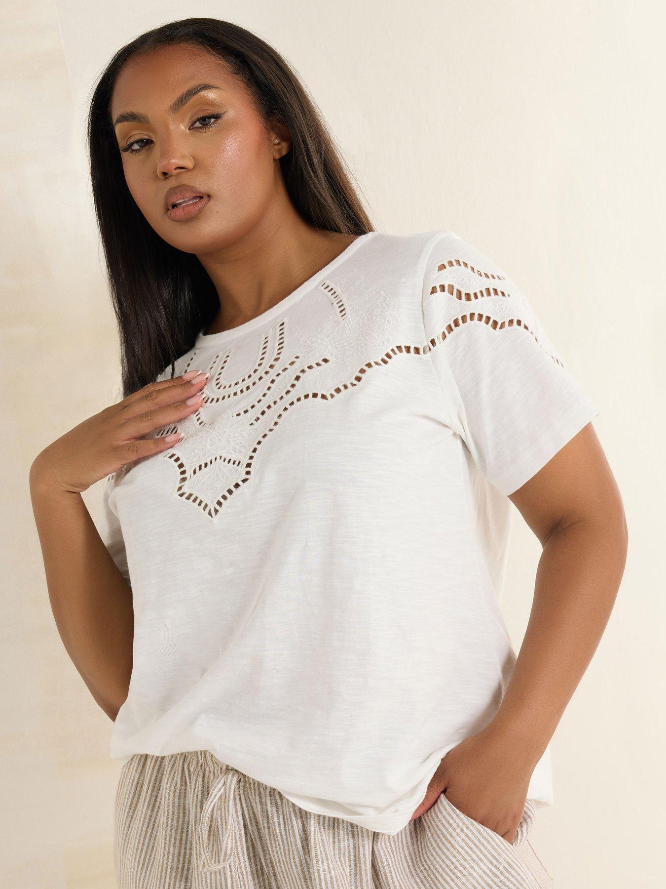 Image 4 of 4 of Yours Curve Ladder Insert T-shirt