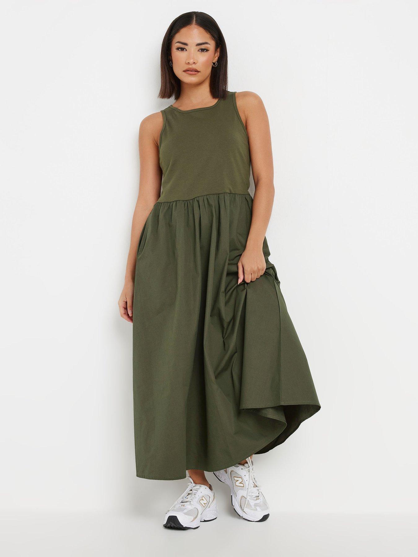 Image 3 of 4 of PixieGirl Petite Sleeveless Poplin Skater Dress