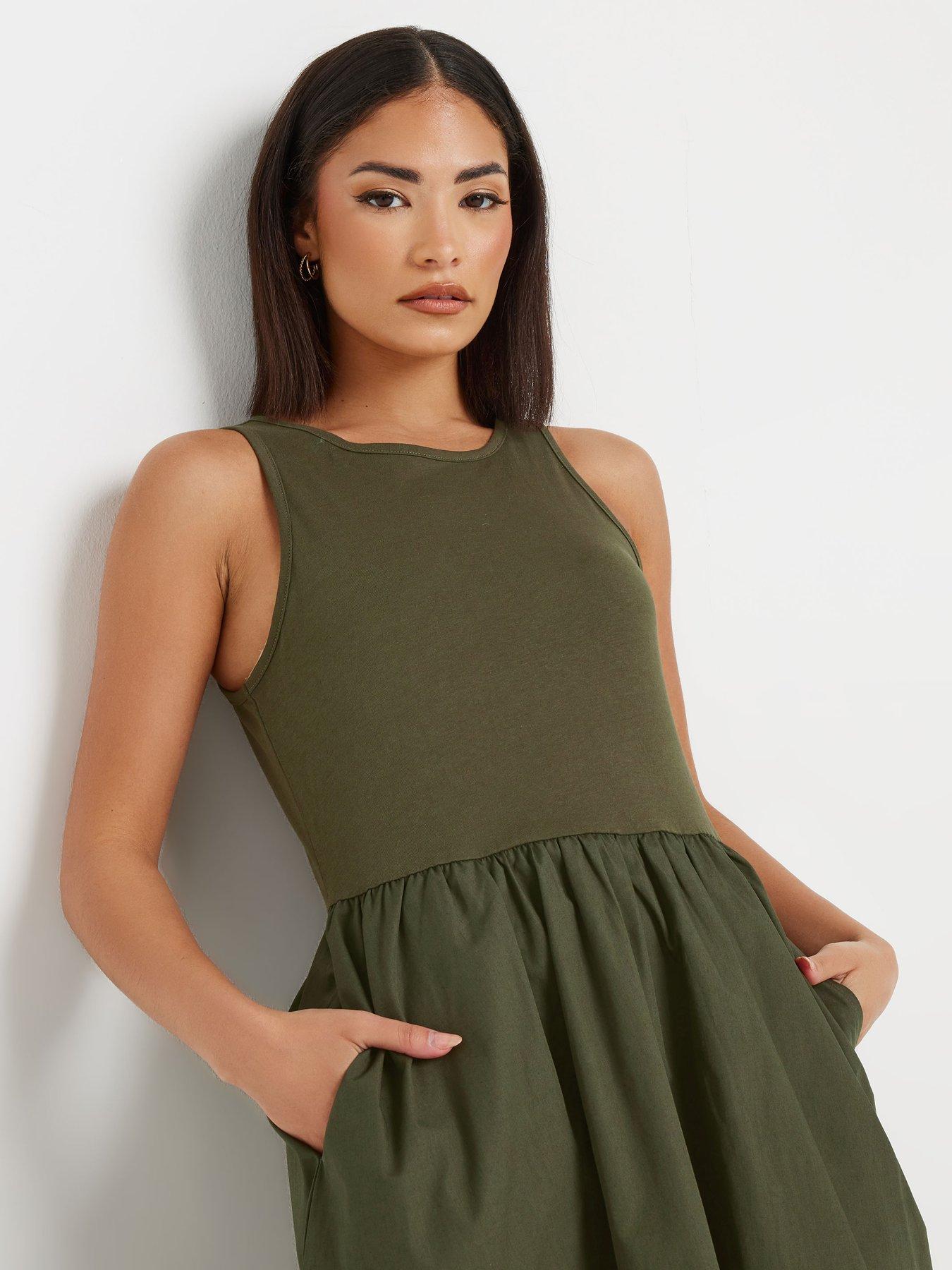Image 4 of 4 of PixieGirl Petite Sleeveless Poplin Skater Dress
