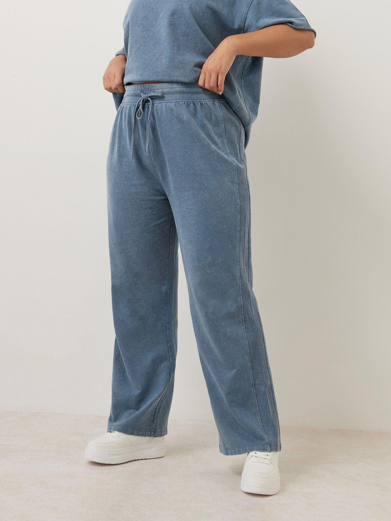 undefined Curve Acid Wash Wide Leg Jogger