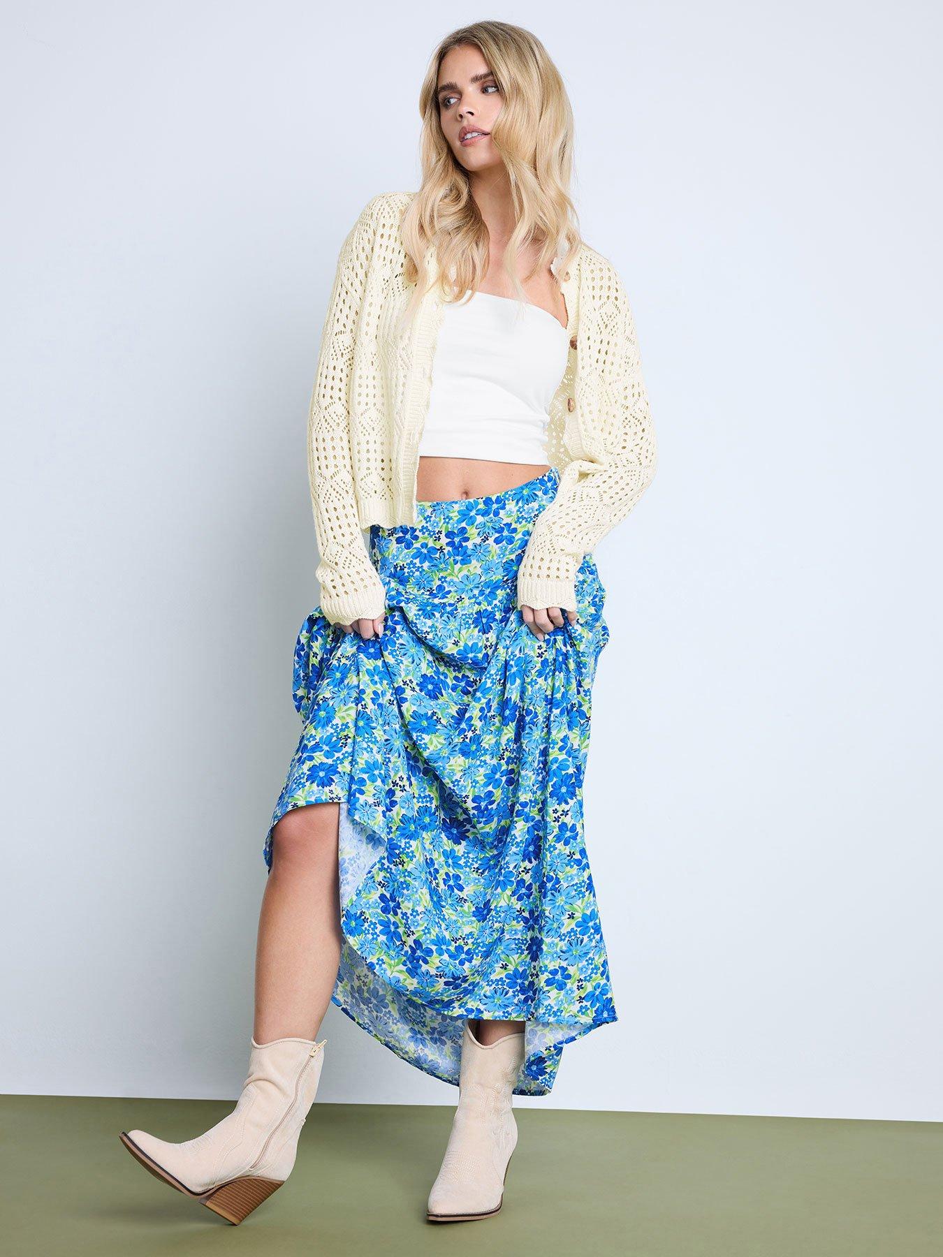 undefined Petite Ditsy Maxi Skirt