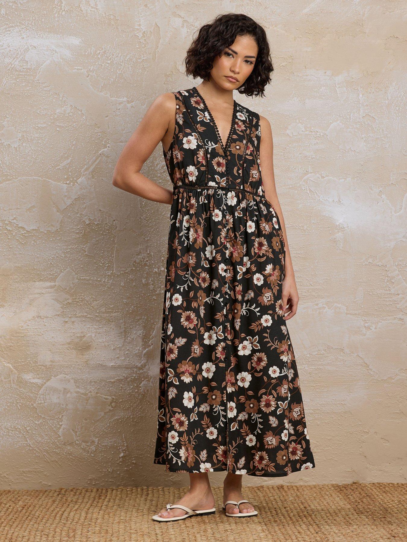undefined Petite Floral Midi Dress