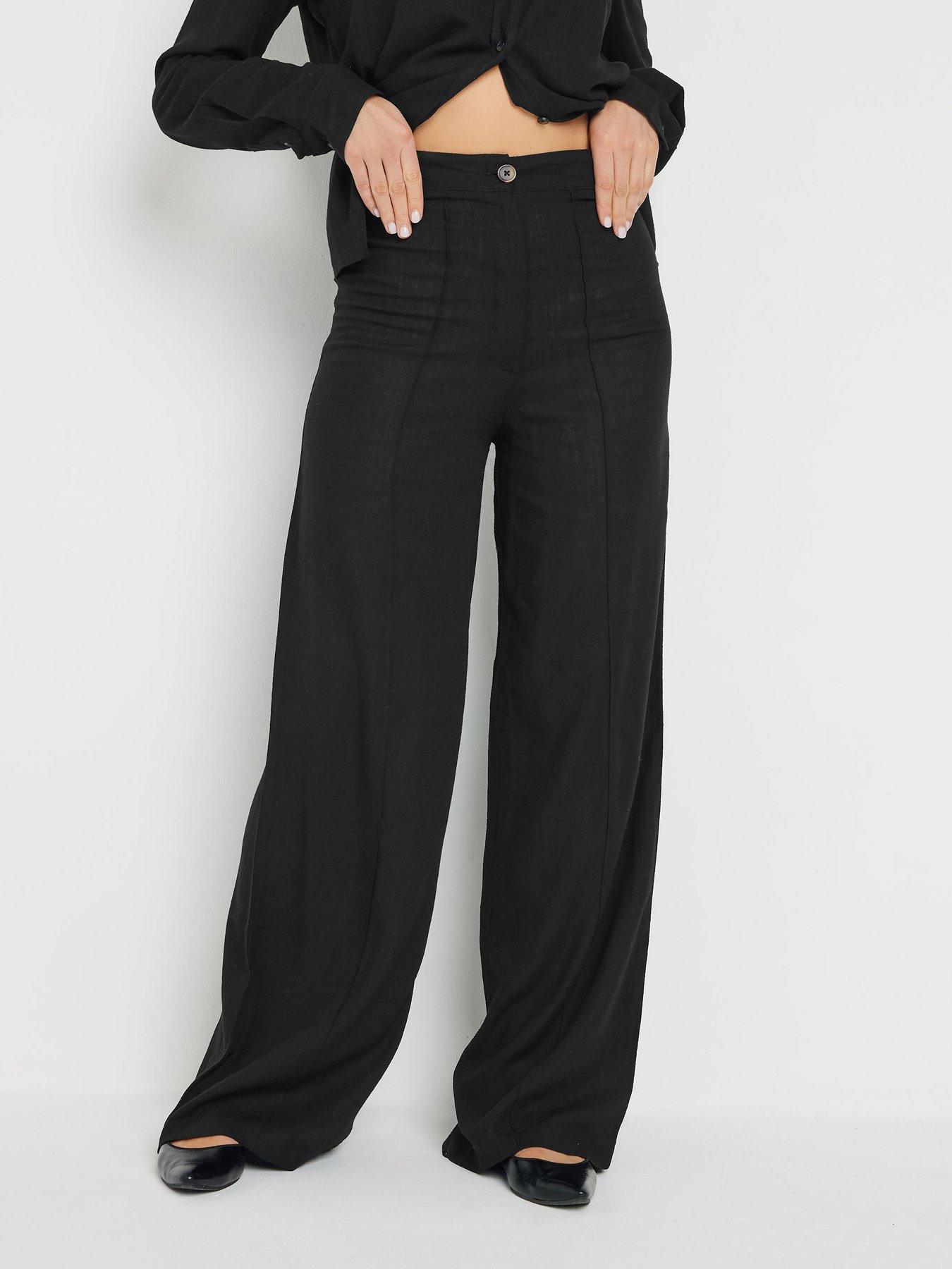undefined Tall Pleat Front Linen Trouser 34"