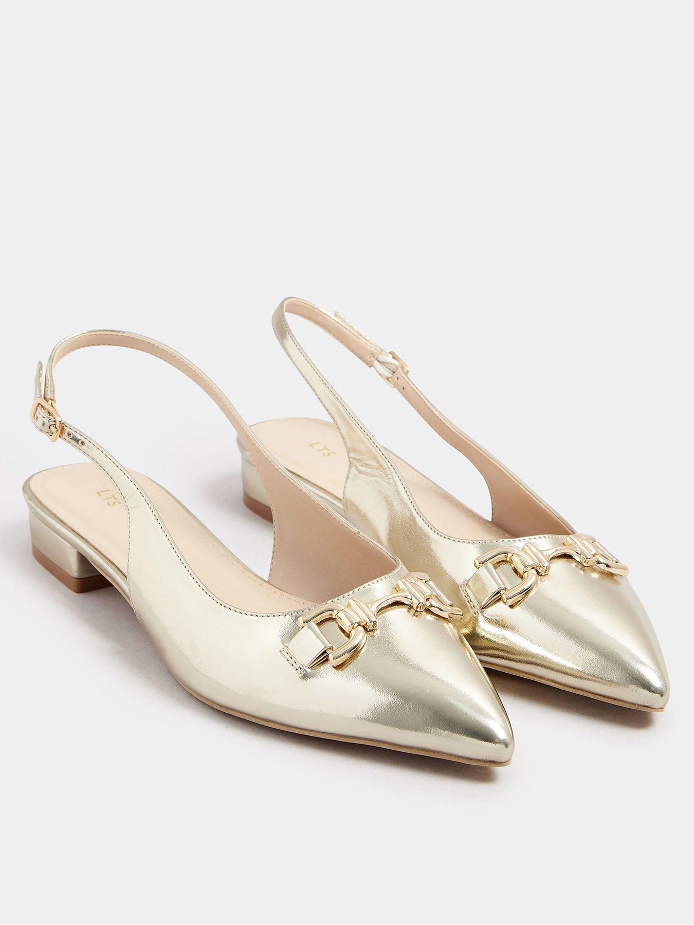 Image 2 of 4 of Long Tall Sally Metal Trim Slingbacks - Gold