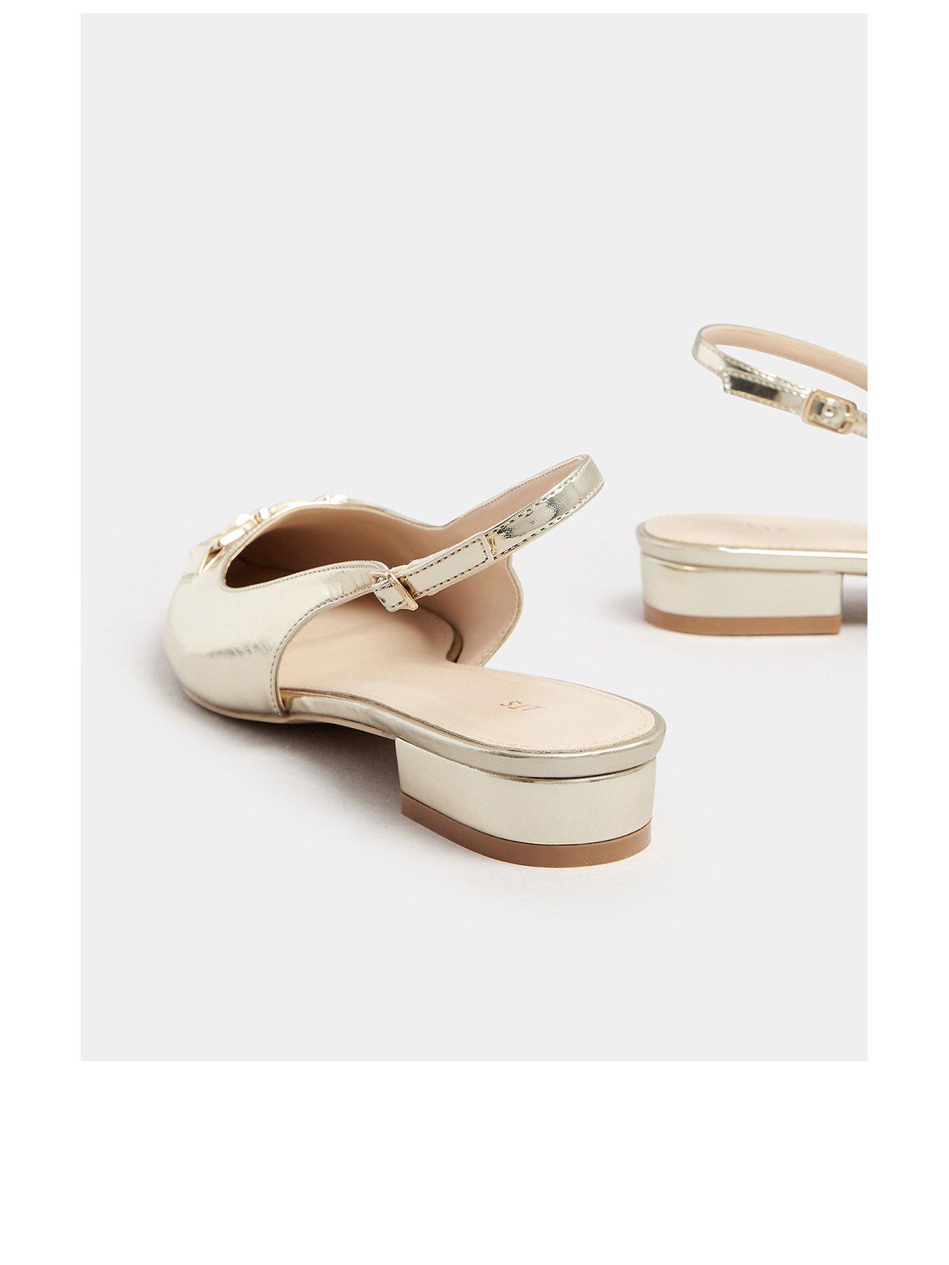 Image 3 of 4 of Long Tall Sally Metal Trim Slingbacks - Gold