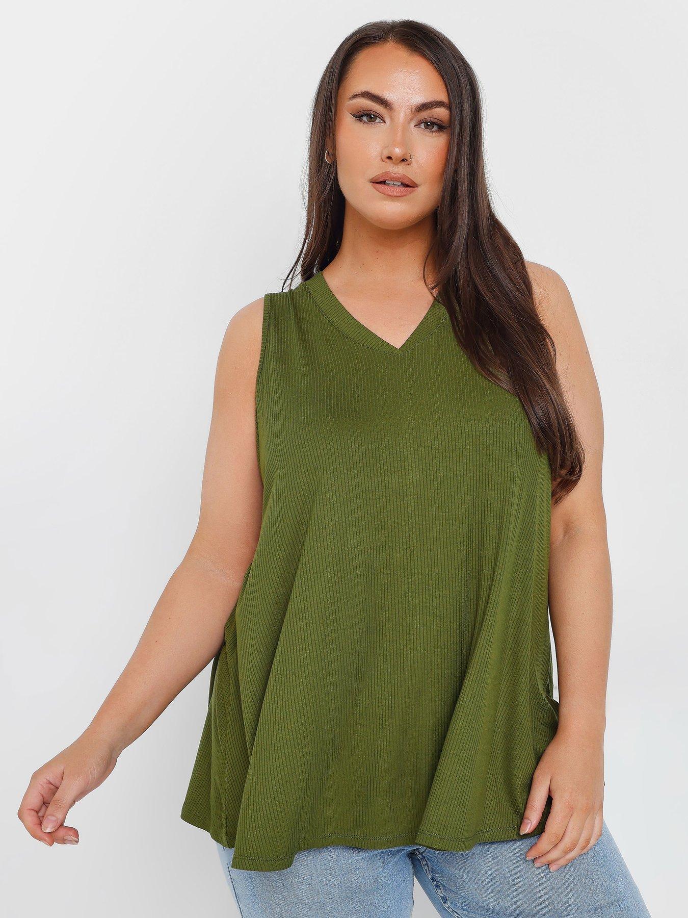 undefined Curve Rib Vest Top