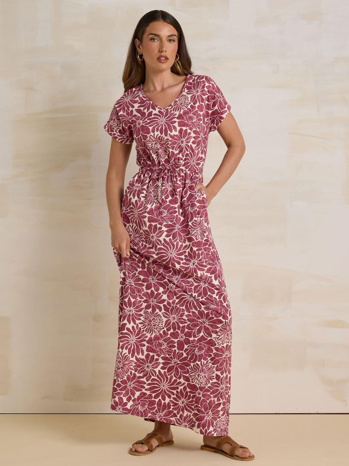 undefined Tall Floral Tie Waist Dress