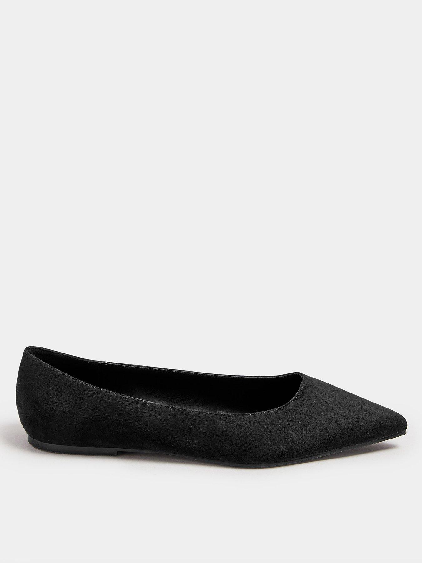 long-tall-sally-suedette-ballet-pumps-black