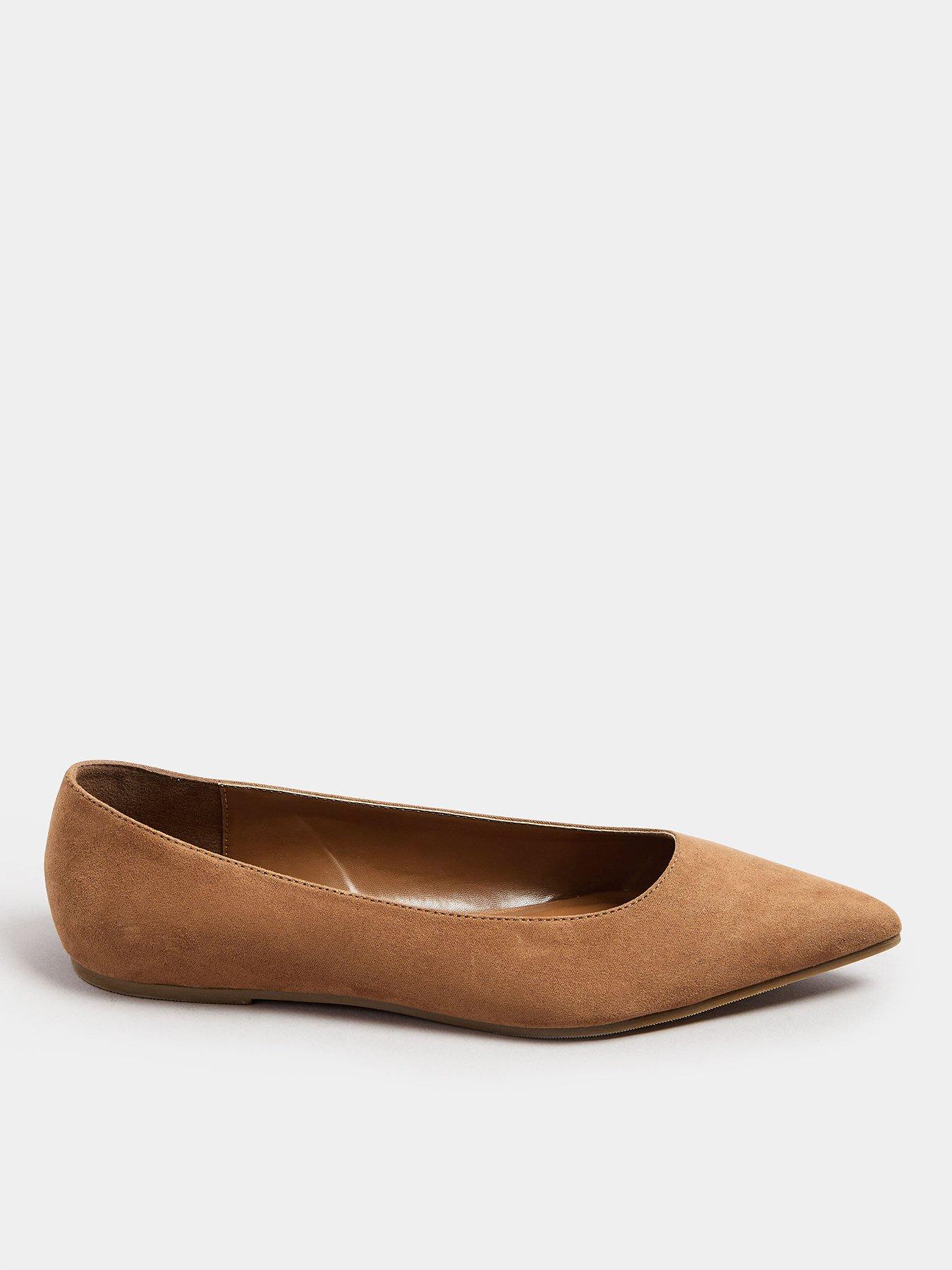 undefined Suedette Ballet Pumps - Brown