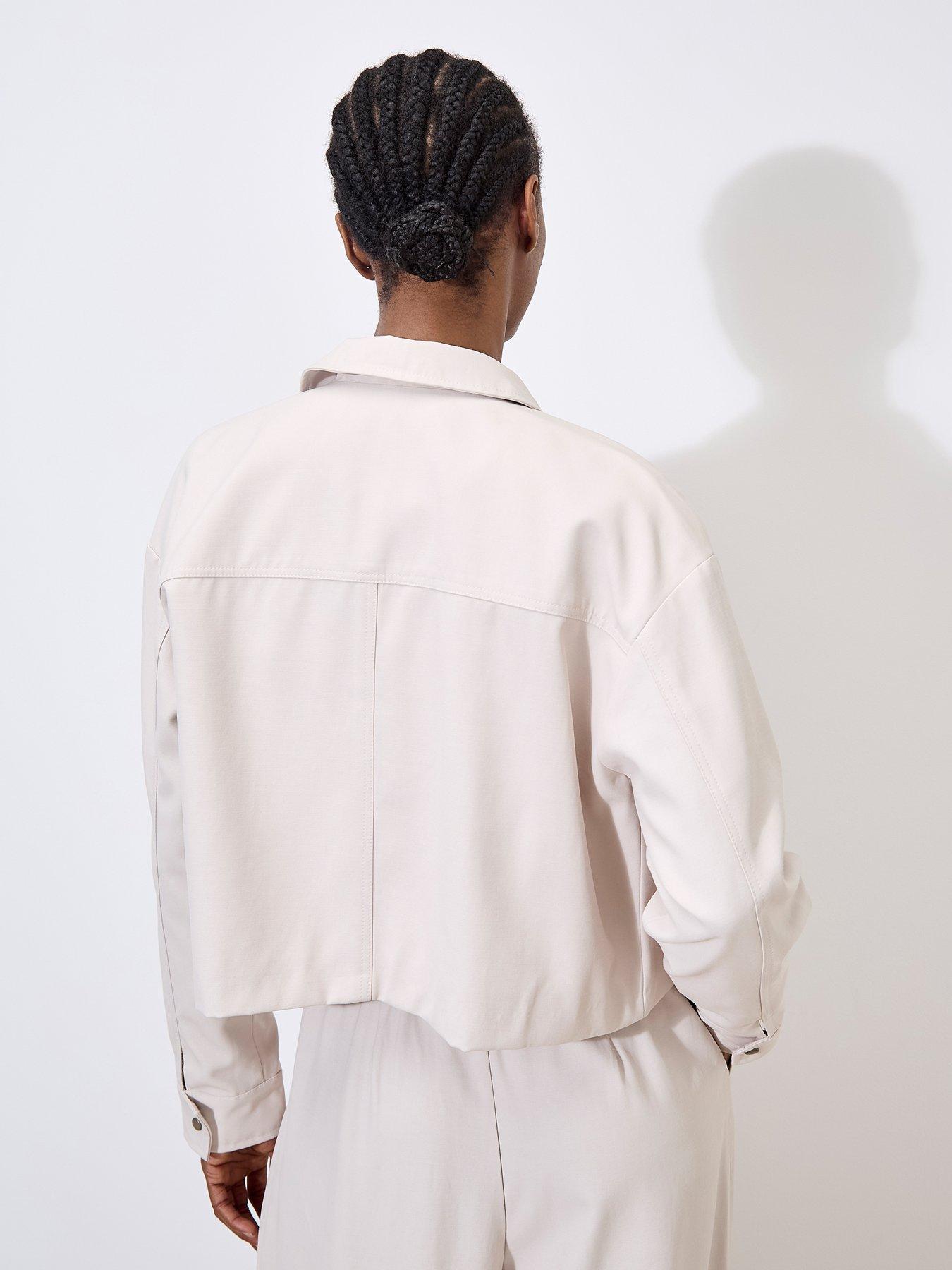 Image 2 of 4 of Apricot Soft Tailored Cropped Jacket - Stone