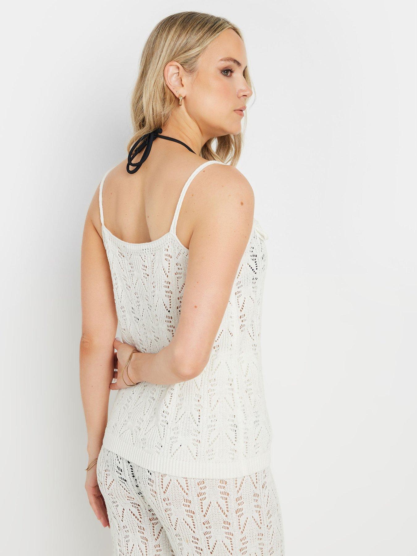 Image 2 of 4 of Long Tall Sally Tall Pointelle Cami Knit - Ivory