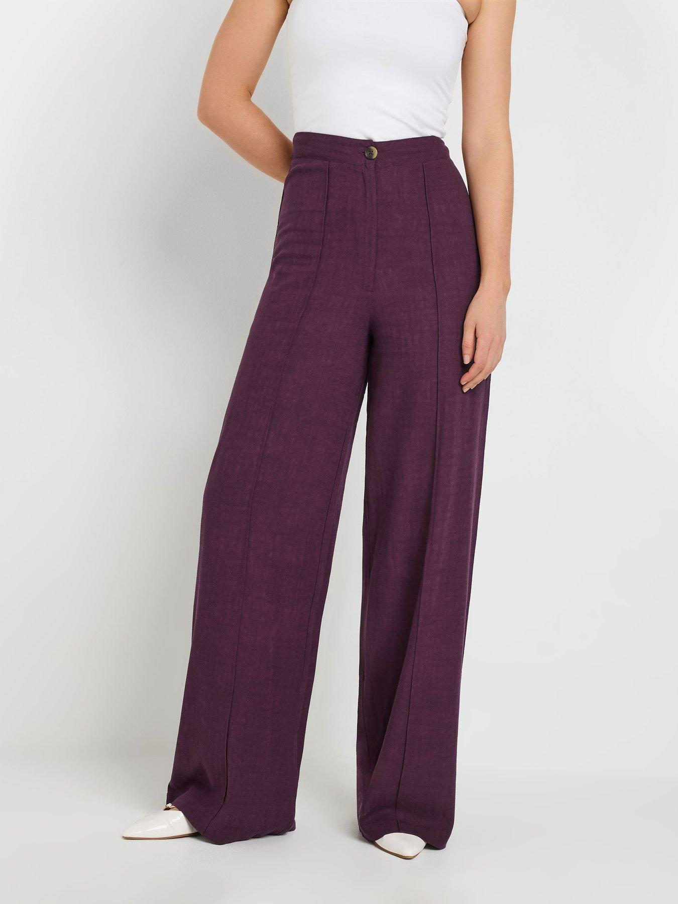 undefined Tall Pleat Front Linen Trouser 34"