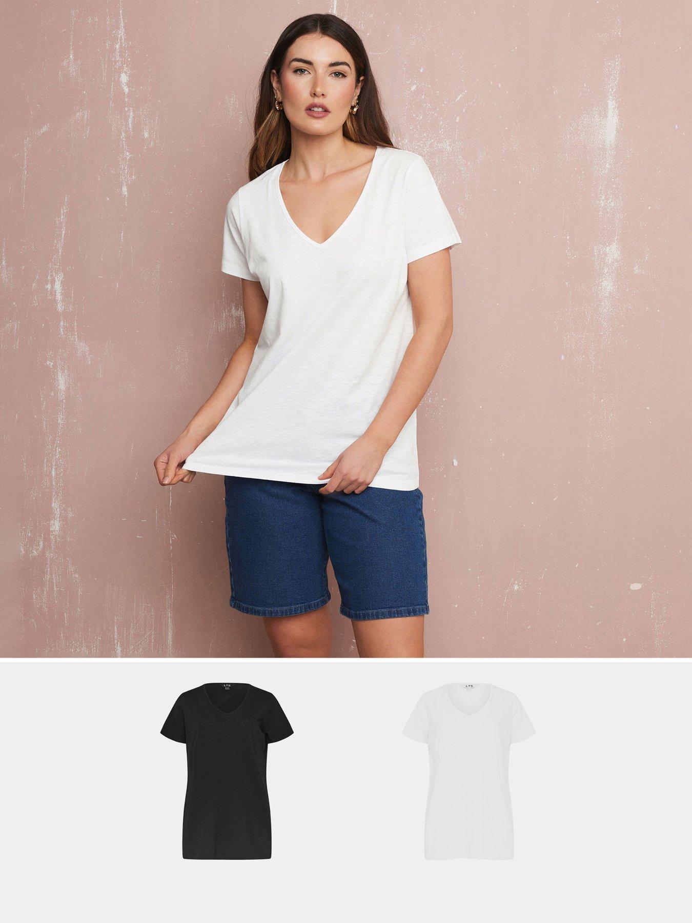 undefined Tall 2 Pack V-Neck T-Shirt